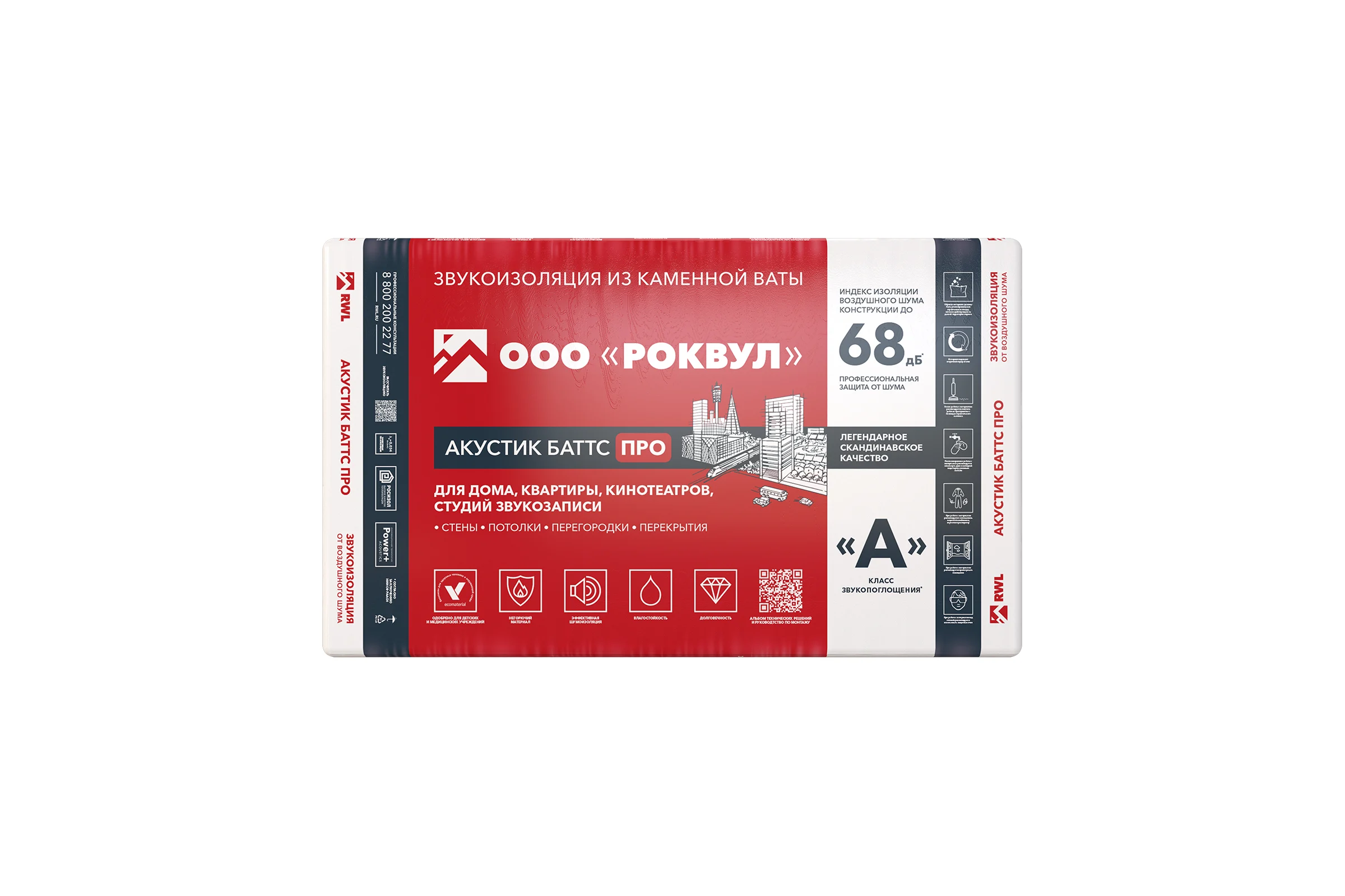 Плита RWL АКУСТИК БАТТС ПРО 1000x600x50 ГП-315197
