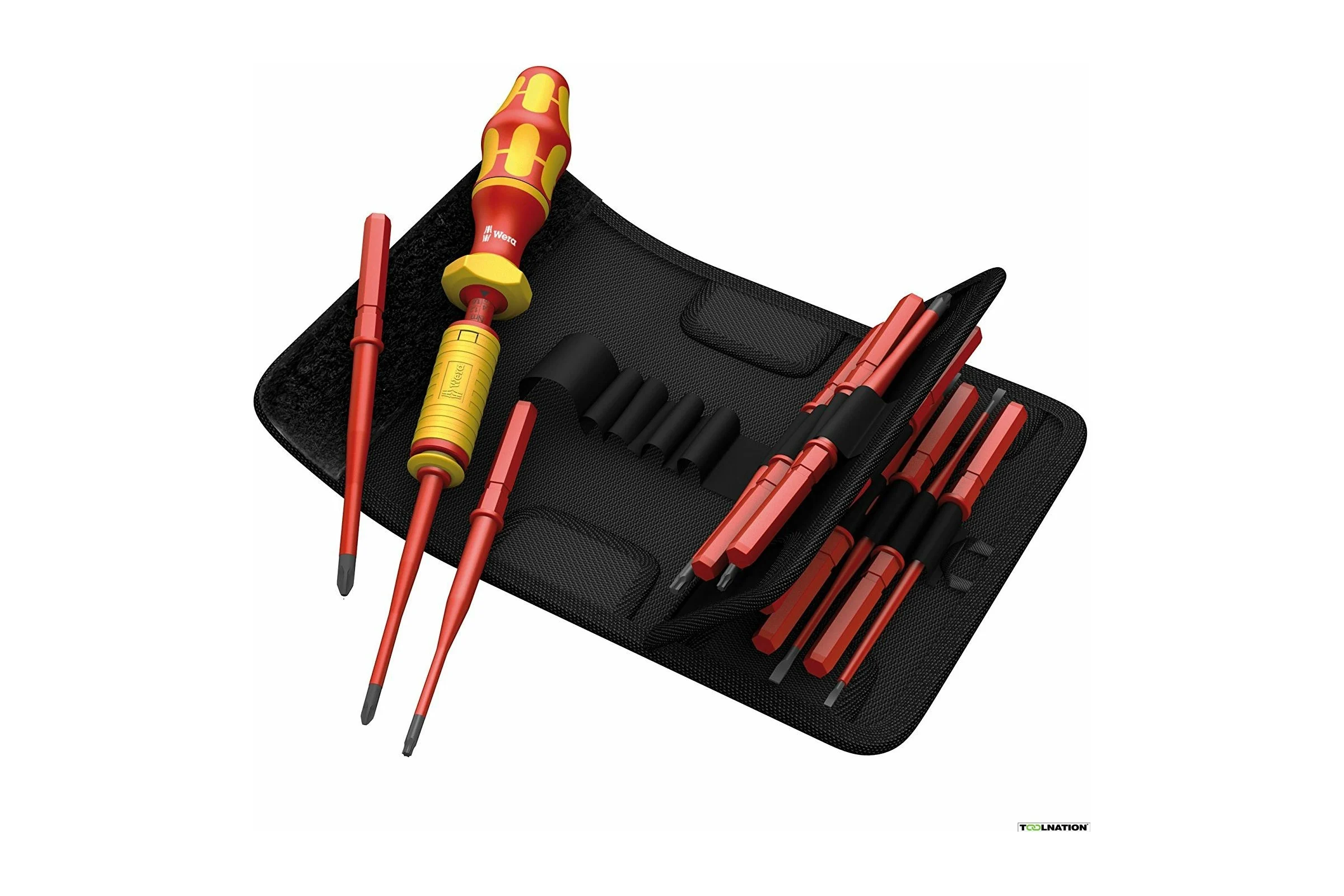Набор с динамометрической отверткой  WERA Kraftform Kompakt VDE 15 extra slim 1, 1,2-3 Нм, 15 предметов WE-059291