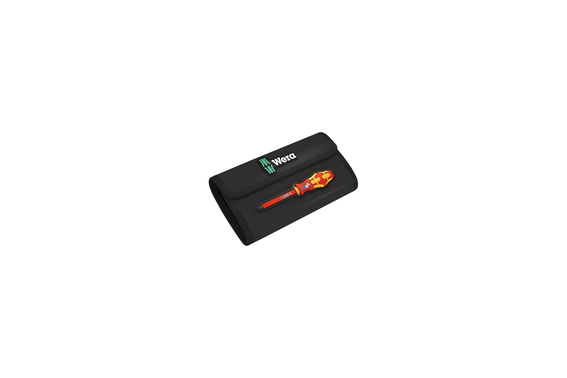Набор с динамометрической отверткой  WERA Kraftform Kompakt VDE 15 extra slim 1, 1,2-3 Нм, 15 предметов WE-059291