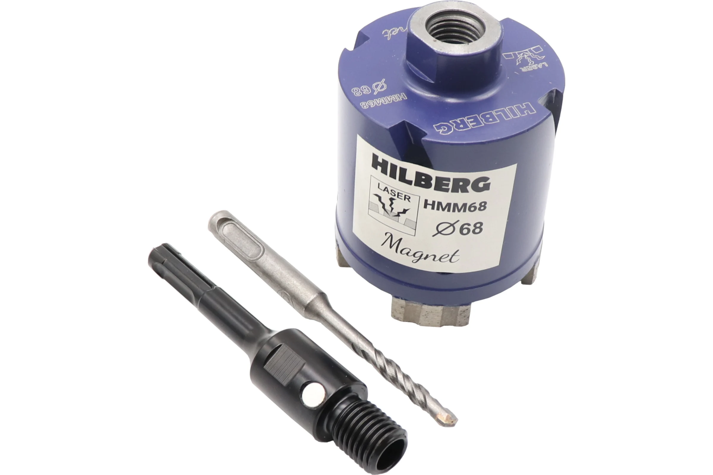 Коронка алмазная по бетону Hilberg 68 мм Laser Magnet Hмм68 HMM68