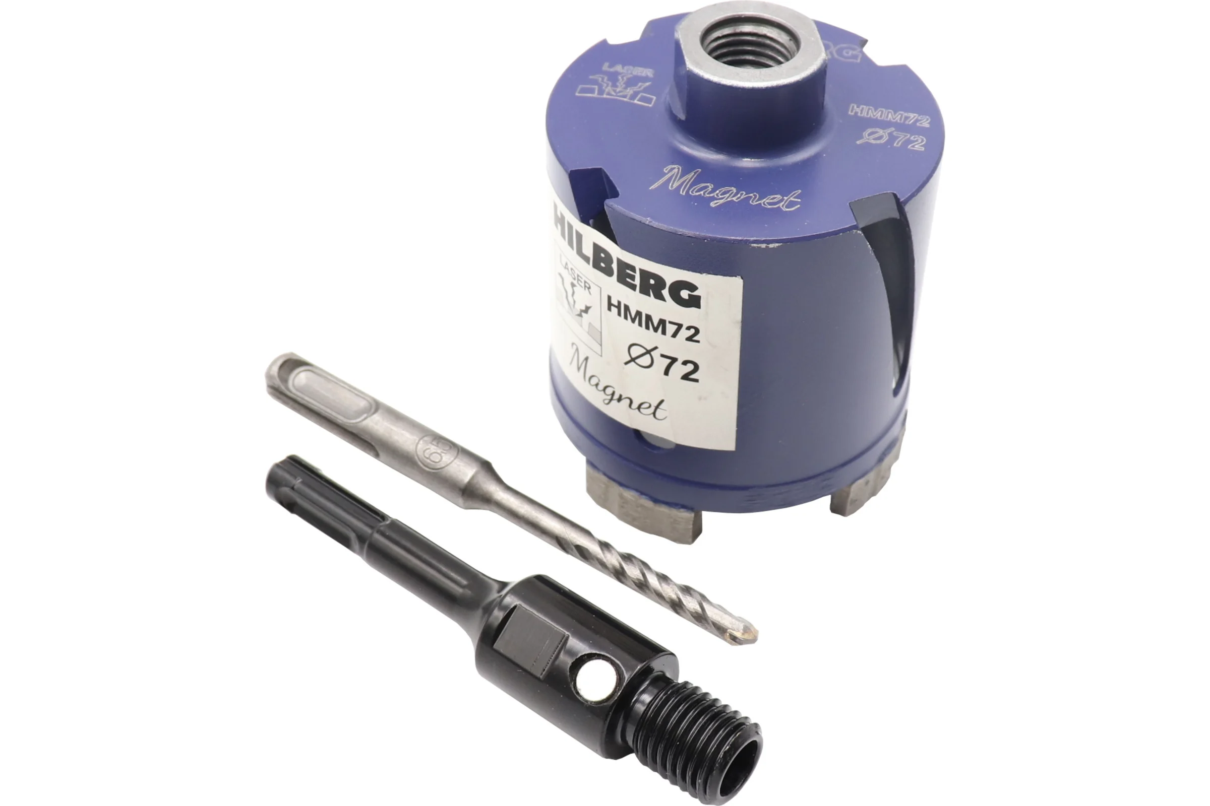 Коронка алмазная по бетону Hilberg 72 мм Laser Magnet Hмм72 HMM72