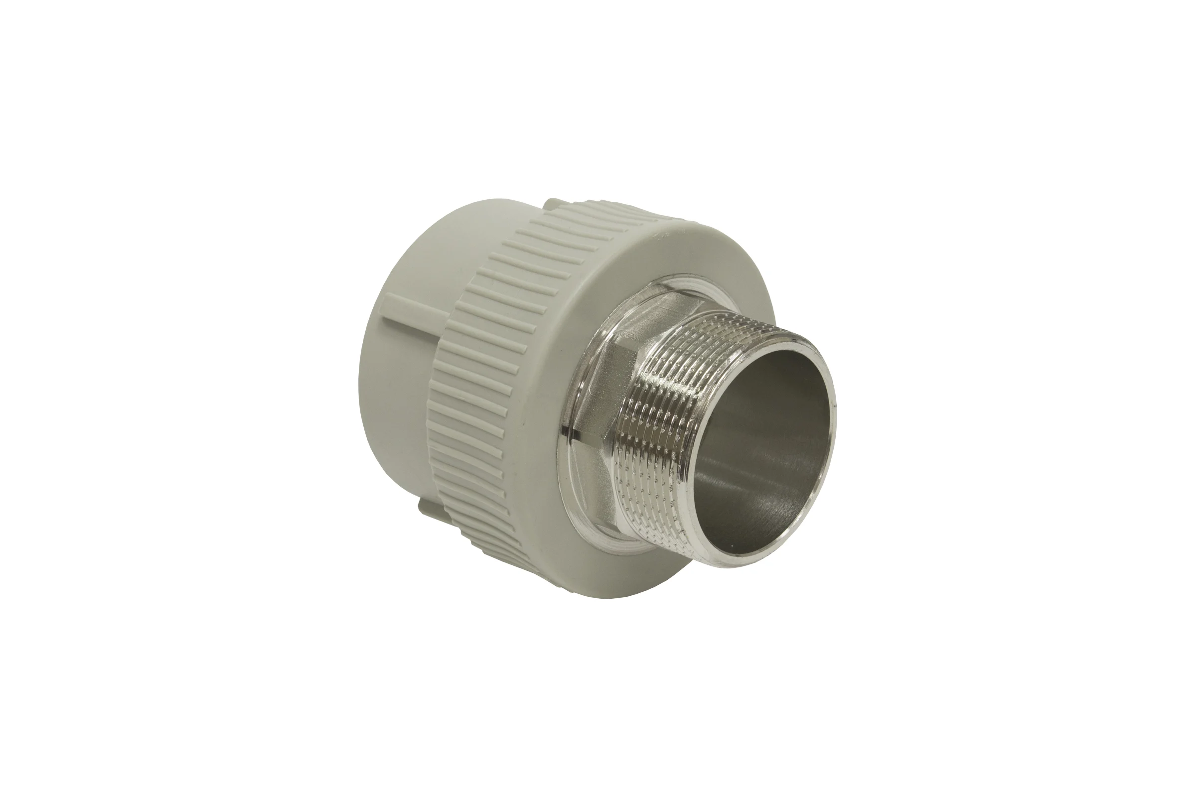 Муфта комбинированная TEBO PPR 50x1 1/2 НР под ключ серый 031020711
