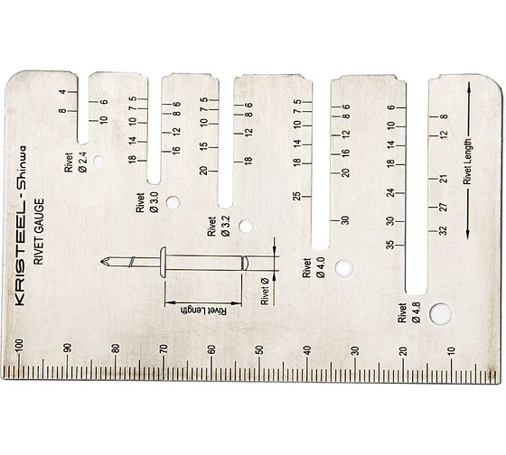 Линейка Shinwa Kristeel Rivet Gauge М00005718
