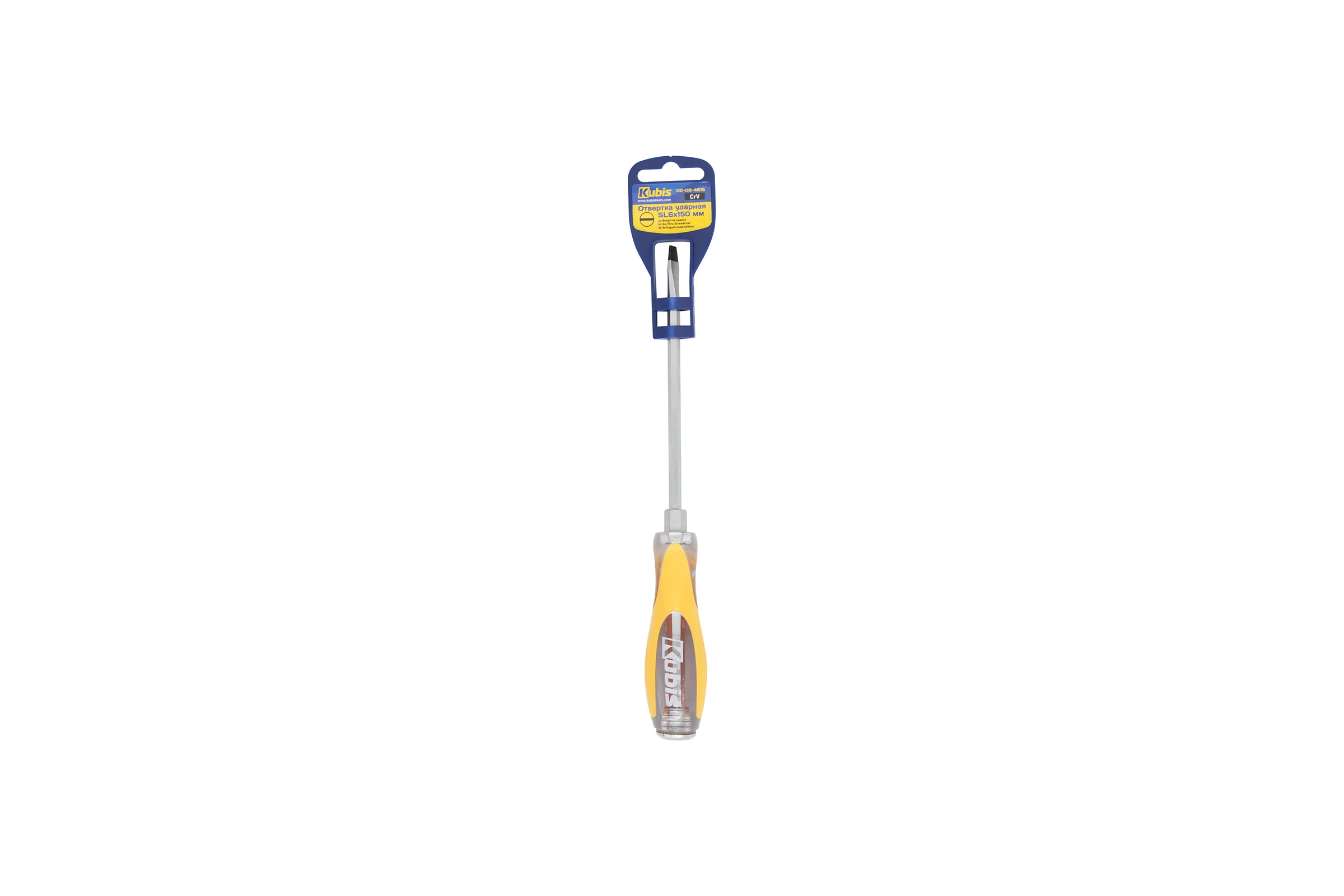 Отвертка ударная шлицевая KUBIS SL6x150 мм CrV 02-08-4615