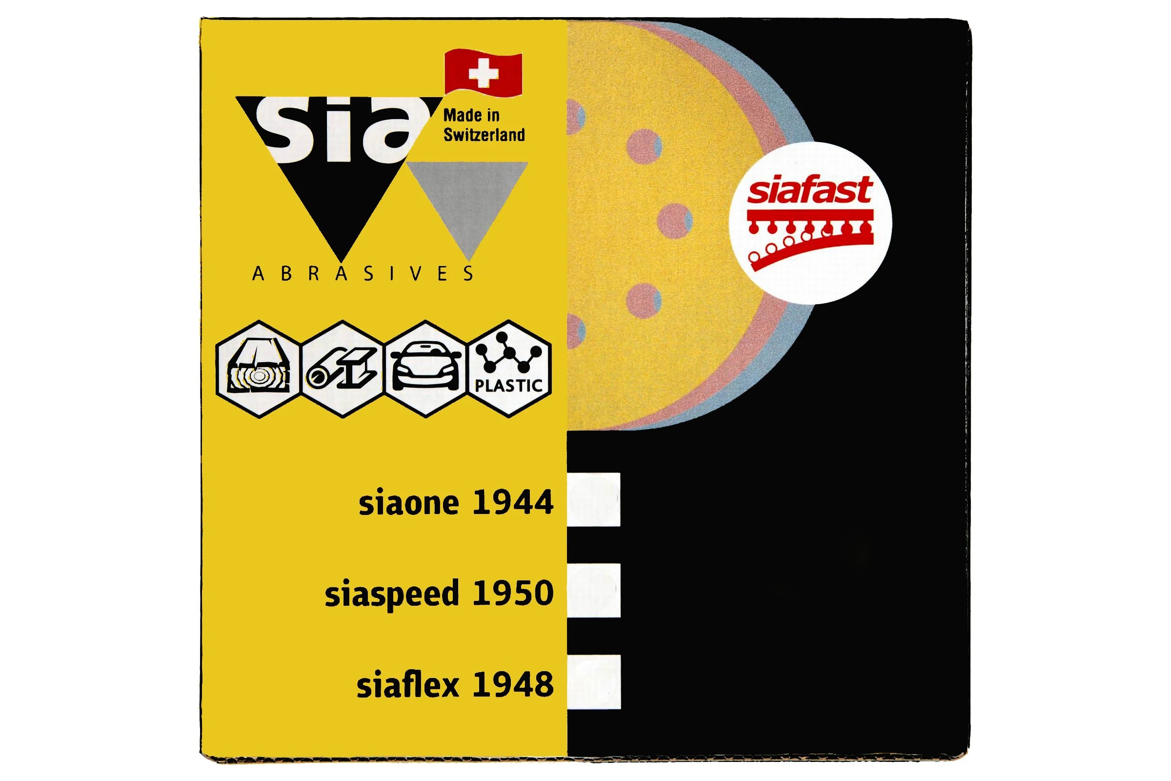 Круг шлифовальный на липучке siaflex 1948 (50 шт; 125 мм; 8 отверстий; P60) sia Abrasives sf50-125-8-060