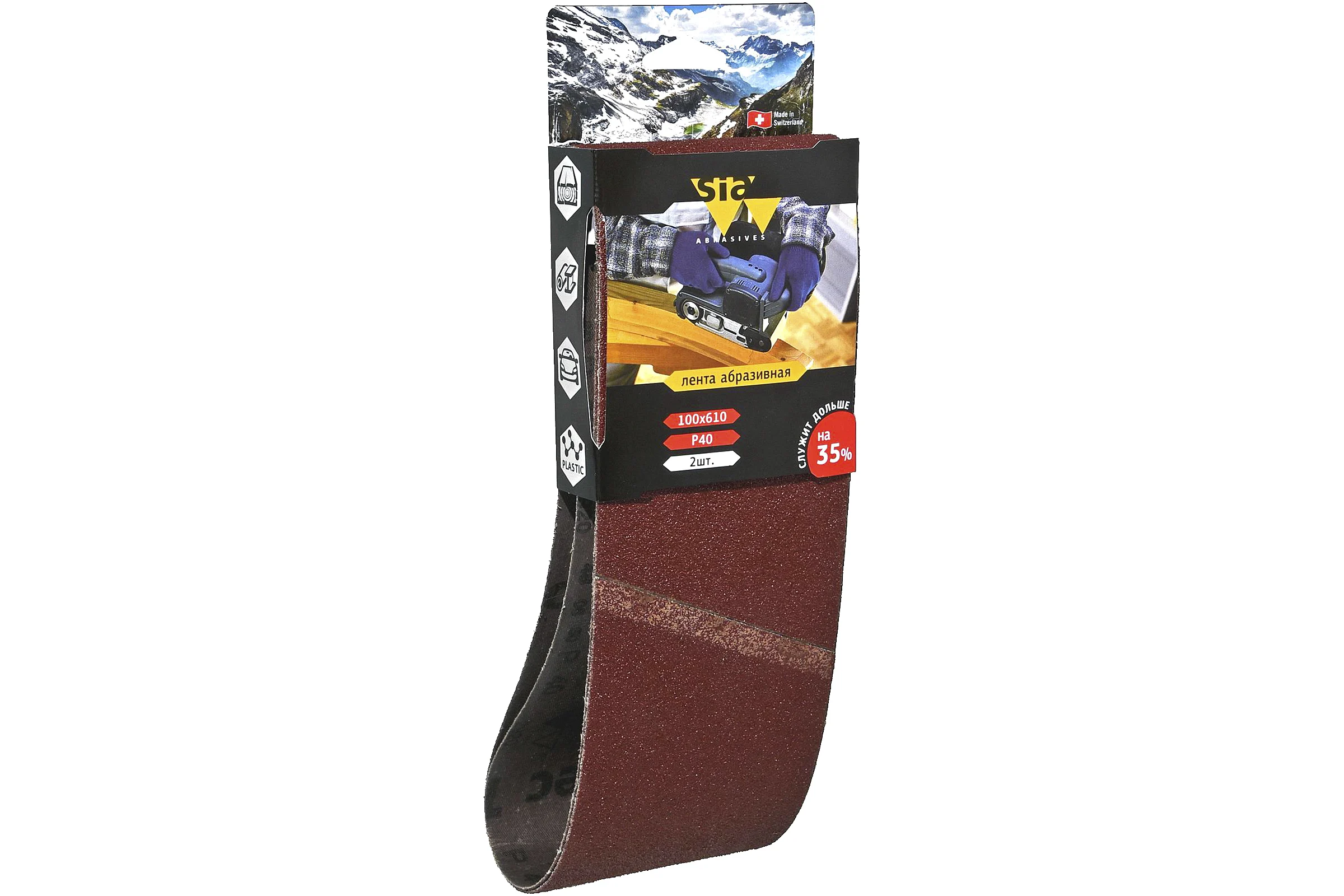 Лента шлифовальная бесконечная 2920 siawood (2 шт; 100х610 мм; Р40) sia Abrasives sw610-040