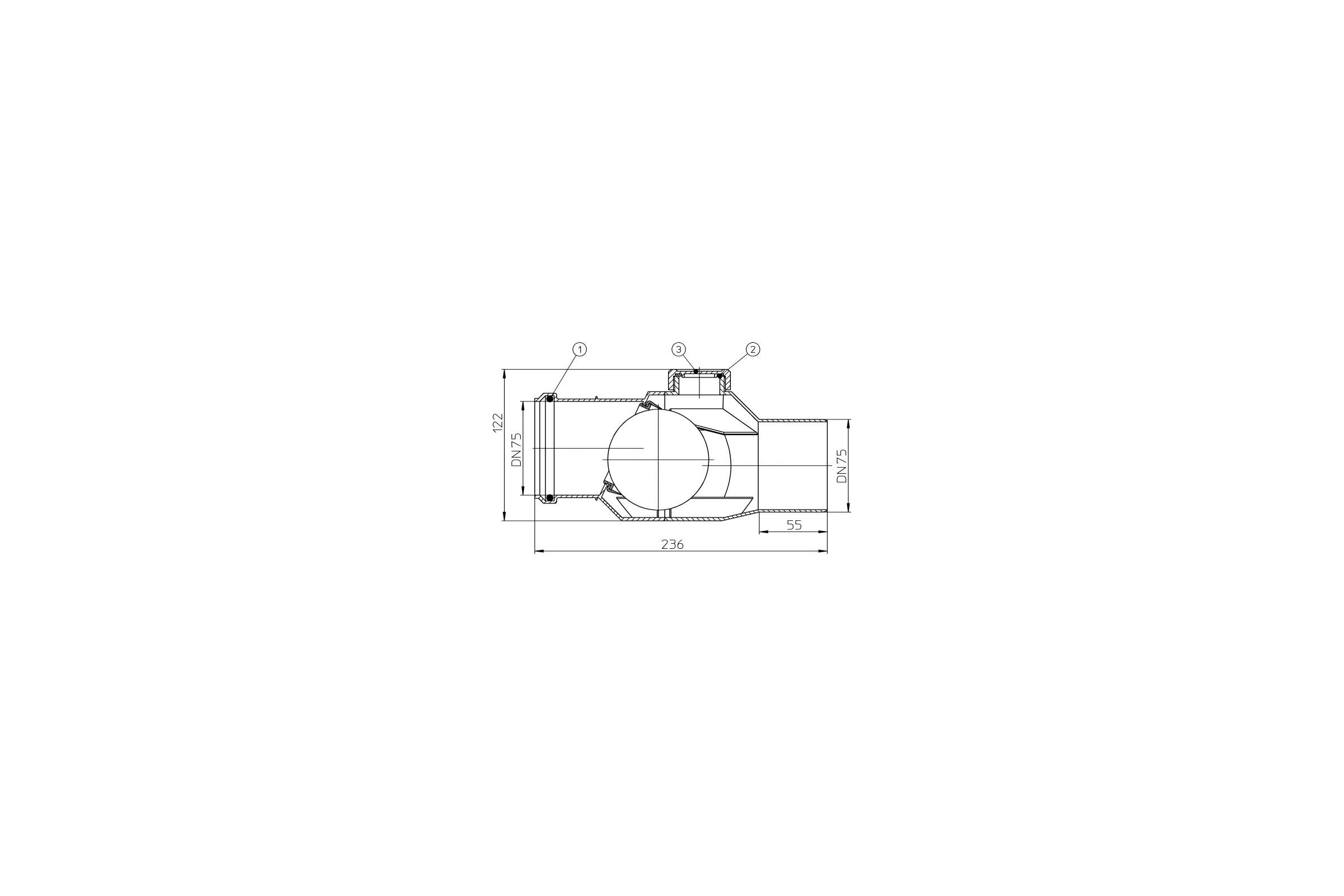 Обратный клапан HL DN75 HL 4/7