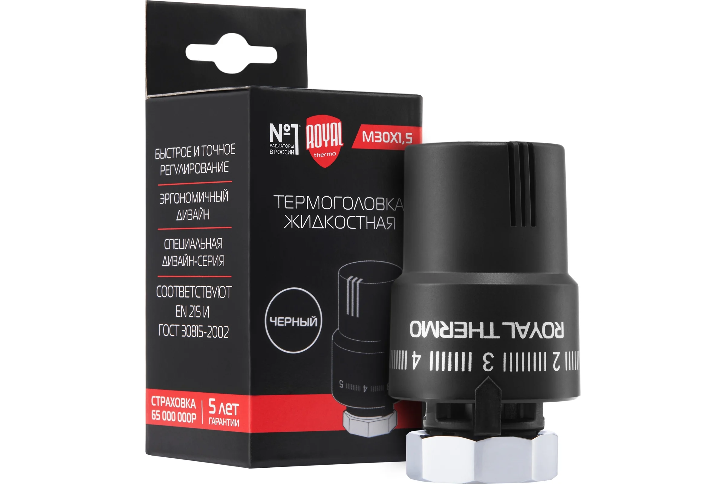 Термоголовка жидкостная ROYAL THERMO М30x1,5 (черный) НС-1488979