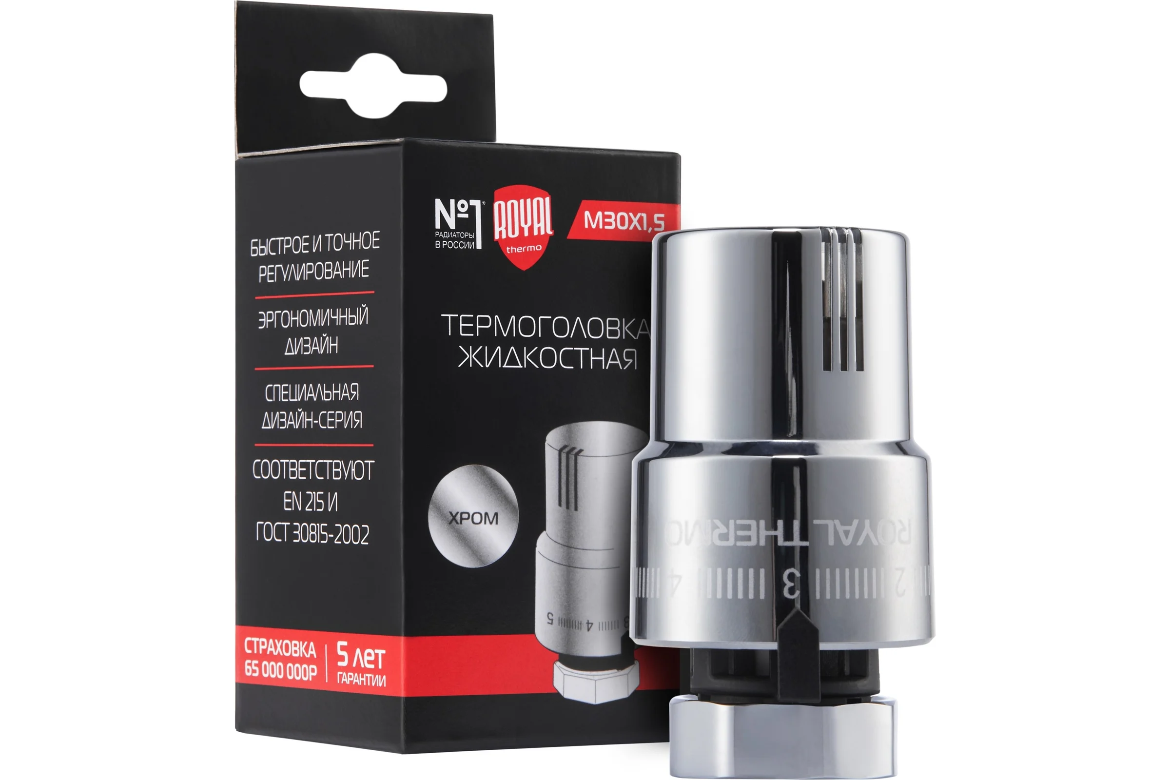 Термоголовка жидкостная ROYAL THERMO М30x1,5 (хром) НС-1488976