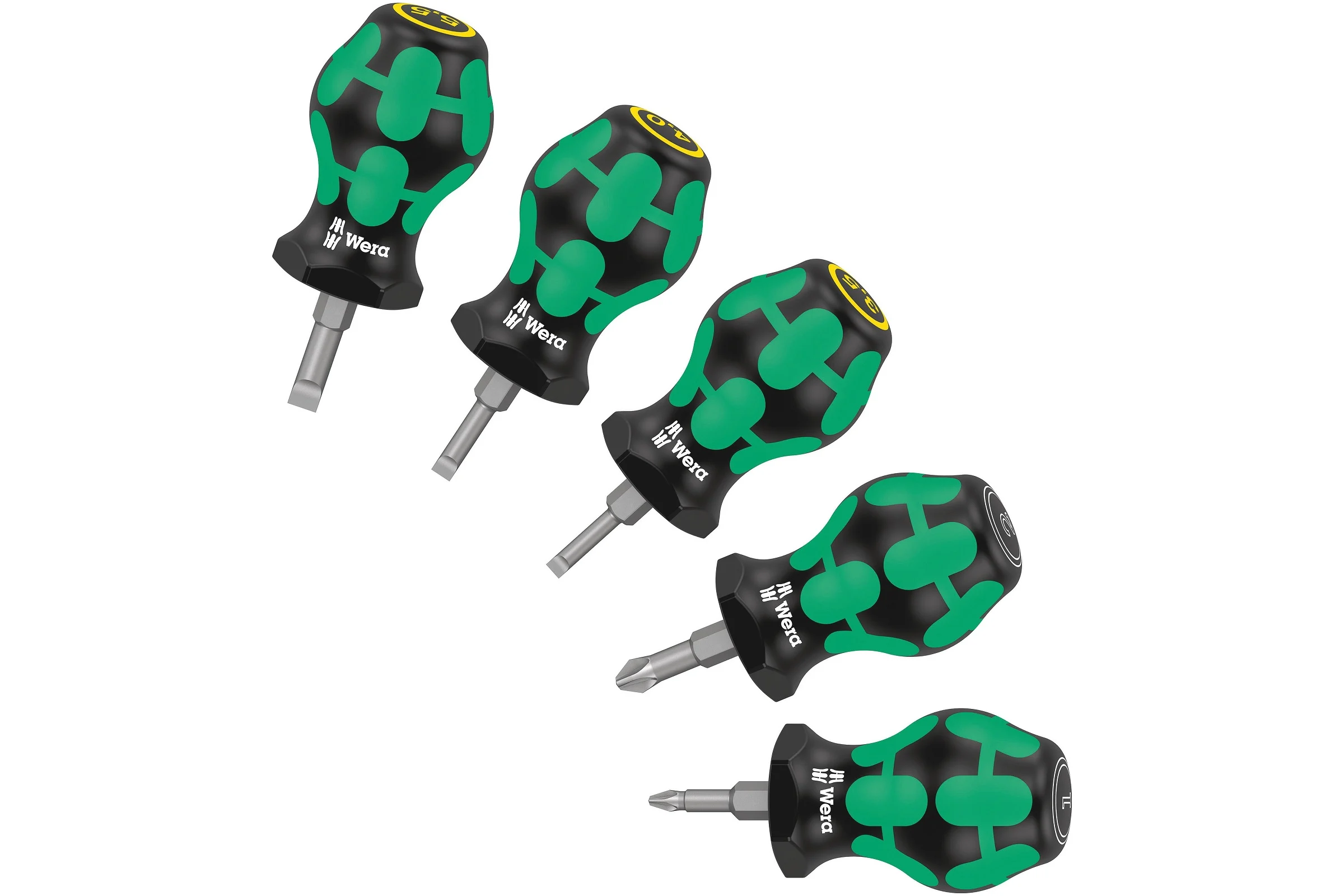 Набор коротких отверток WERA Stubby Set 2 SL3.5/4/5.5, PZ1/2 x 25 мм WE-008871