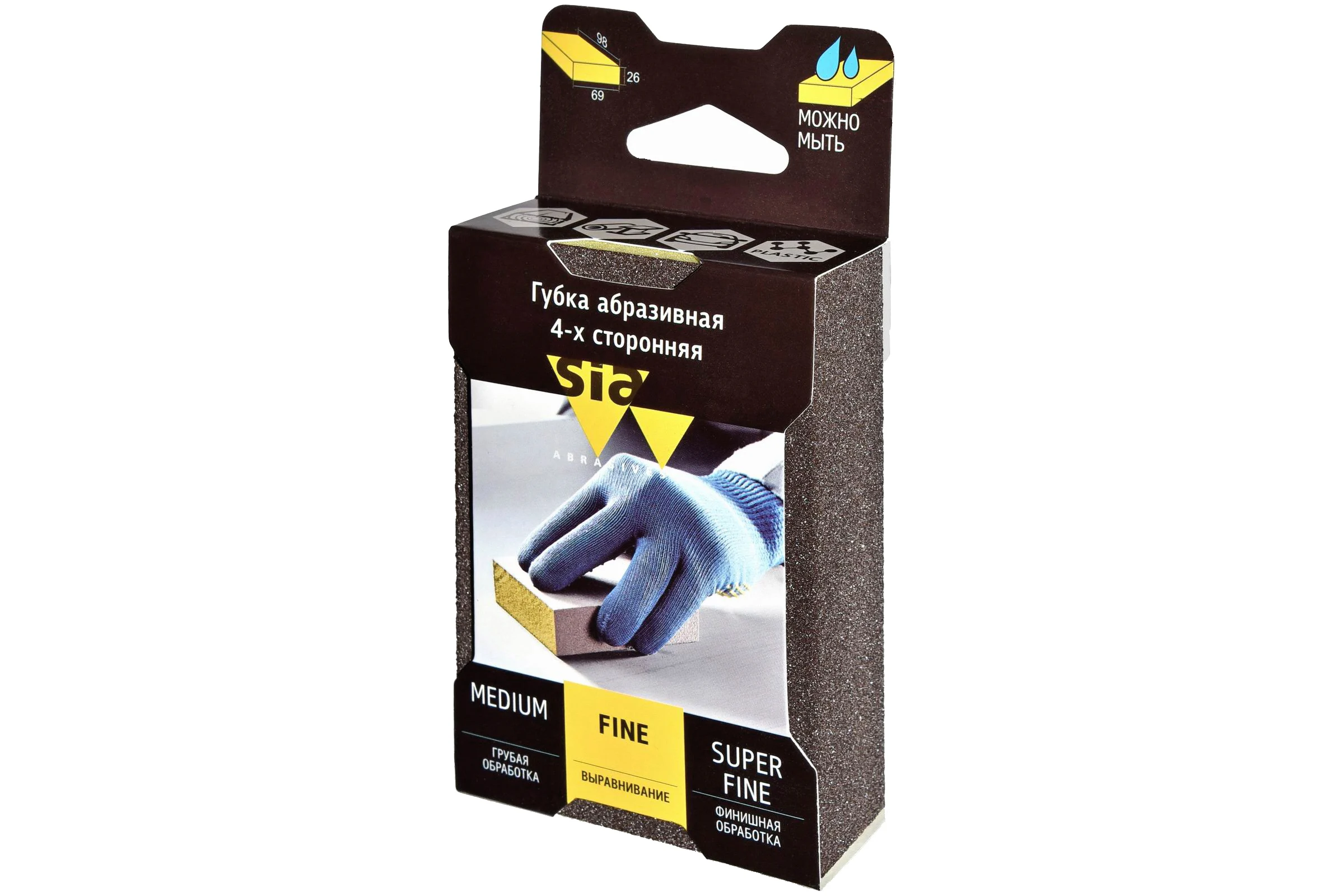 Губка абразивная siasponge 4s fine sia Abrasives ssp-4s-fine
