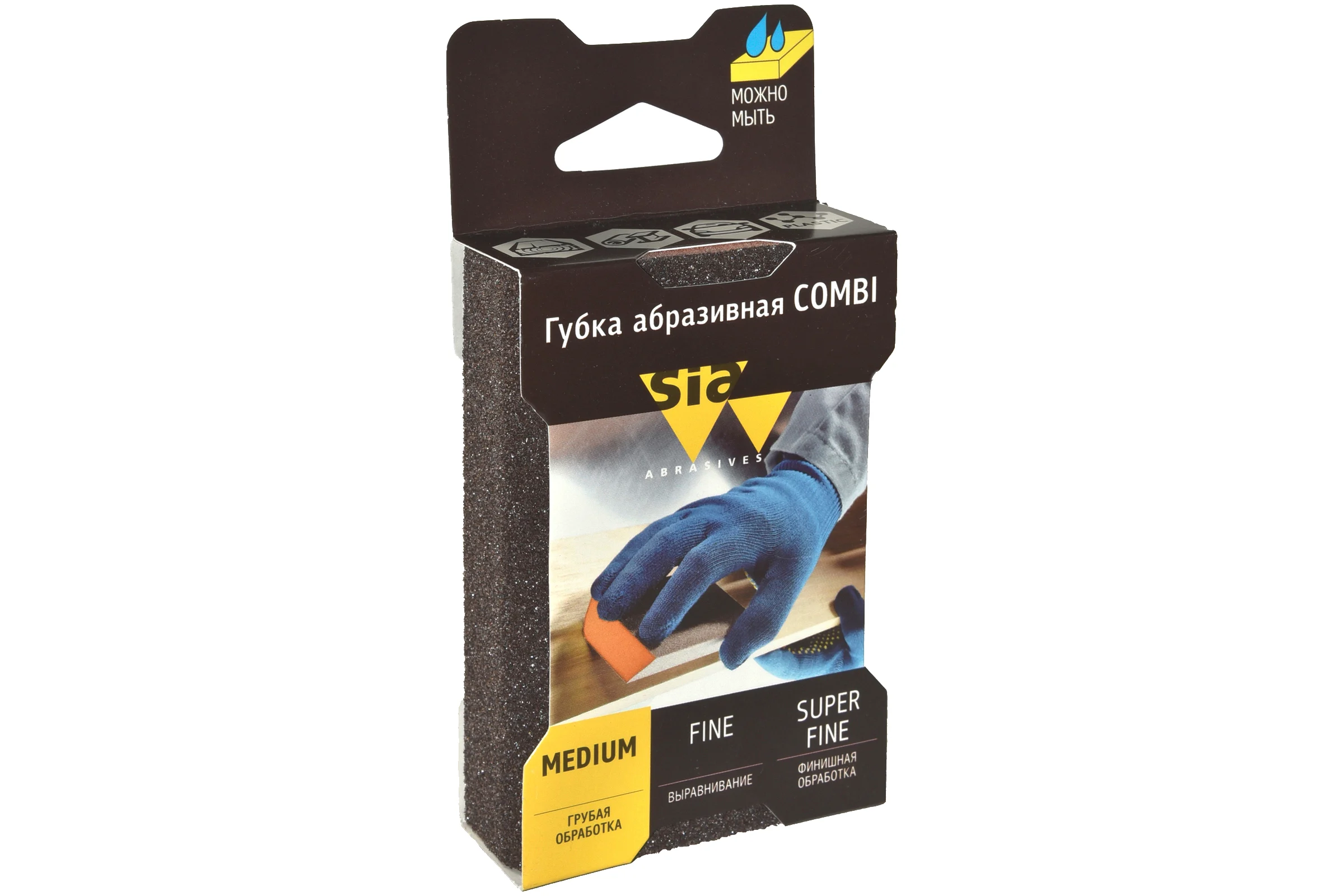 Губка абразивная siasponge COMBI medium sia Abrasives ssp-combi-med