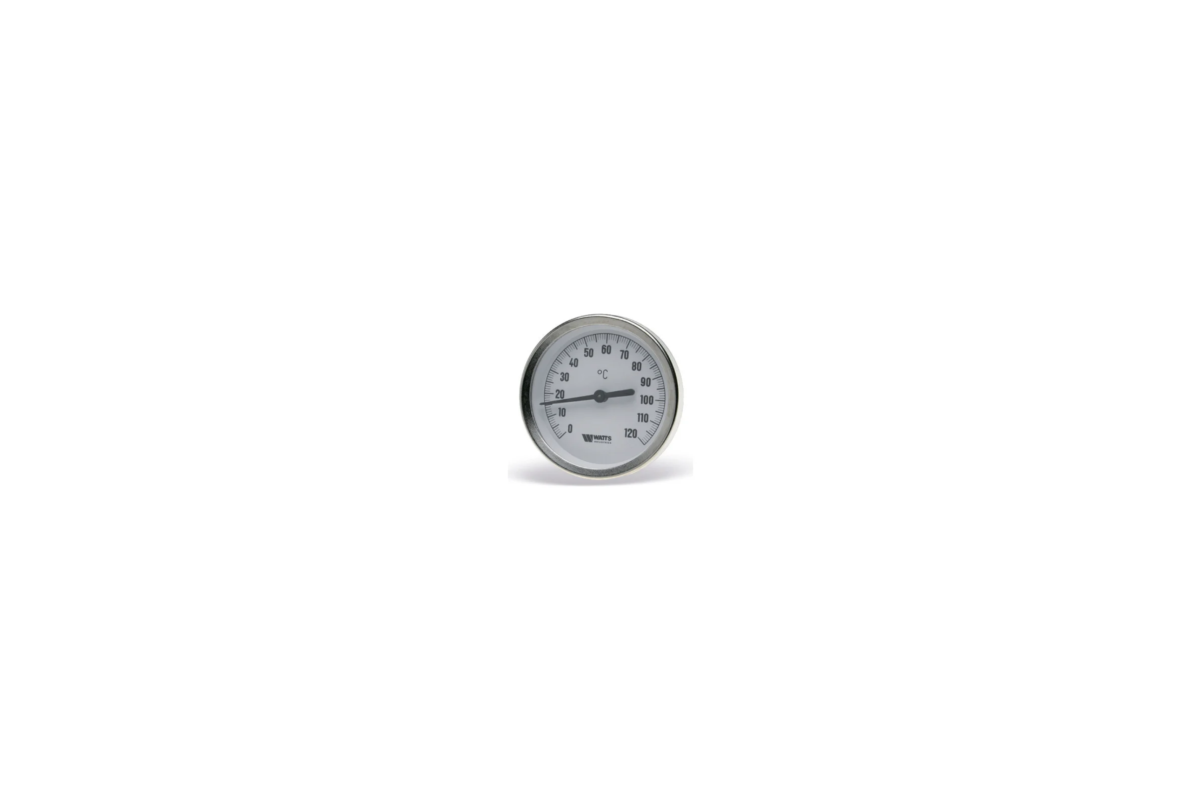 Термометр биметаллический F+R801 OR 63mm 0-160C, гильза 50 мм Watts 10005806