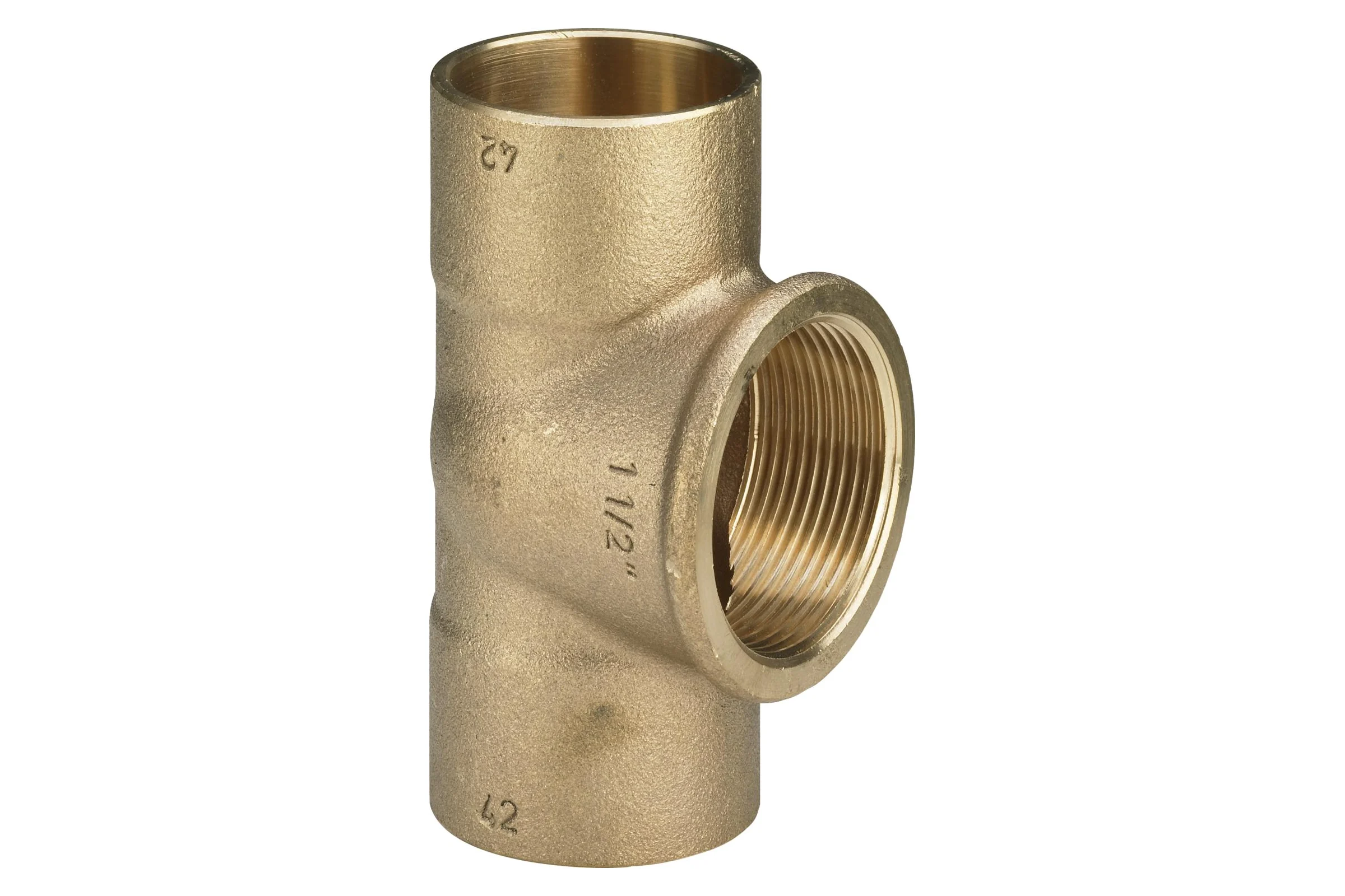 Тройник Viega, ВВВ, 1", 1/2", 1", бронза RX, переходной 362515