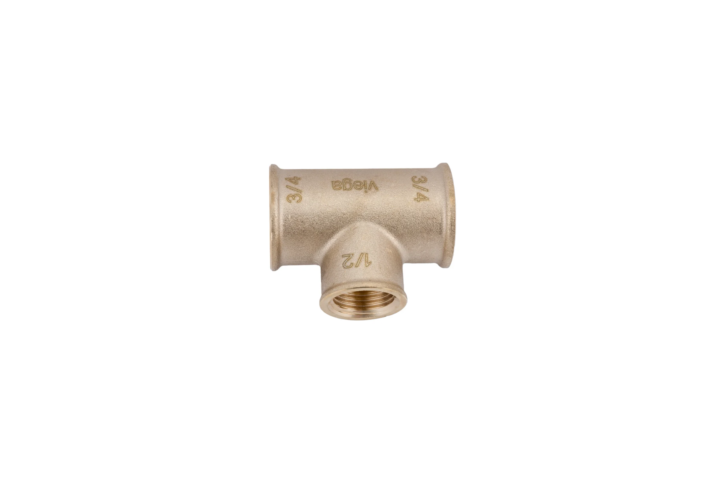 Тройник Viega ВВВ, 3/4", 1/2", 3/4", бронза RX, переходной 264468