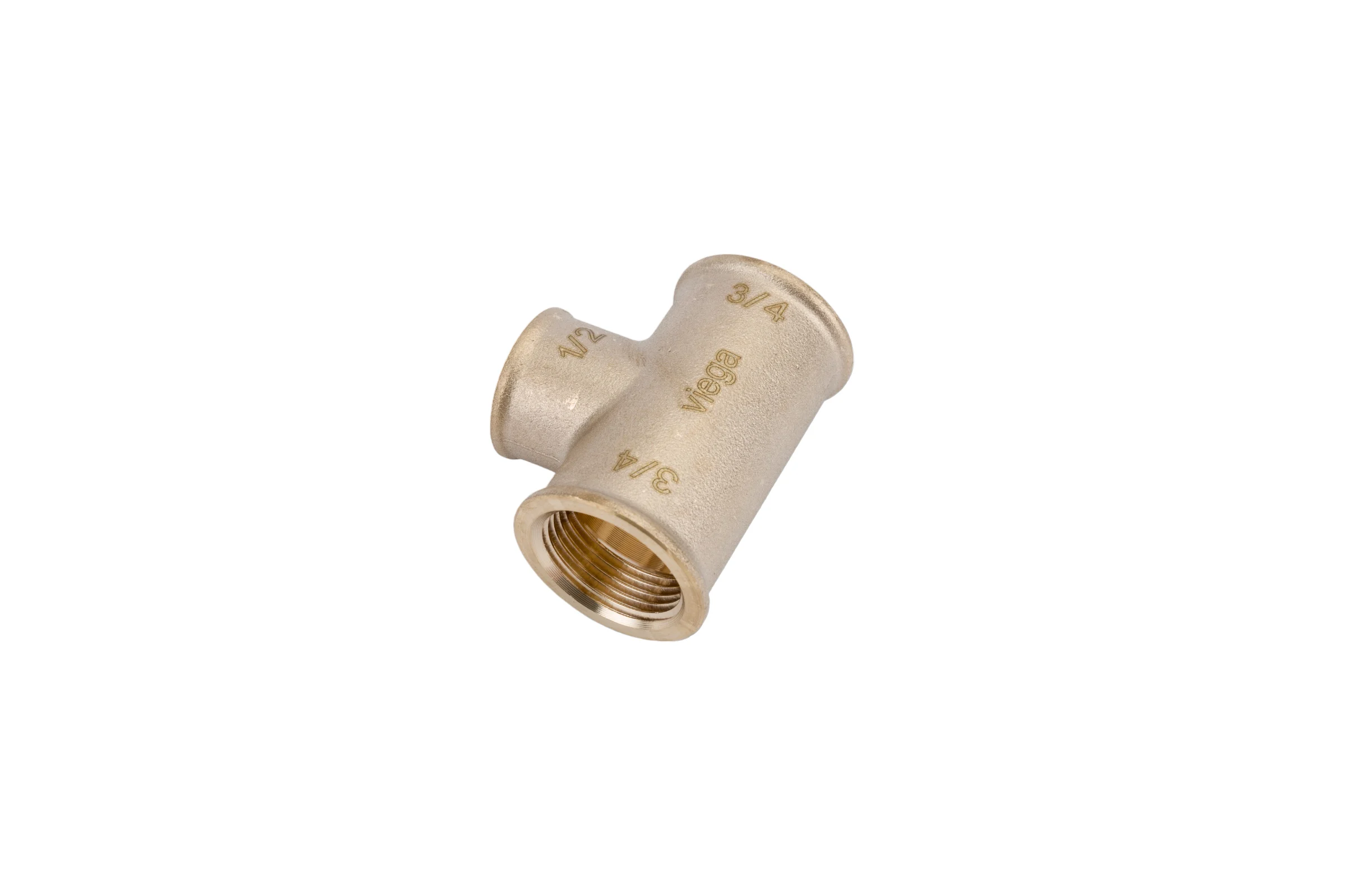 Тройник Viega ВВВ, 3/4", 1/2", 3/4", бронза RX, переходной 264468