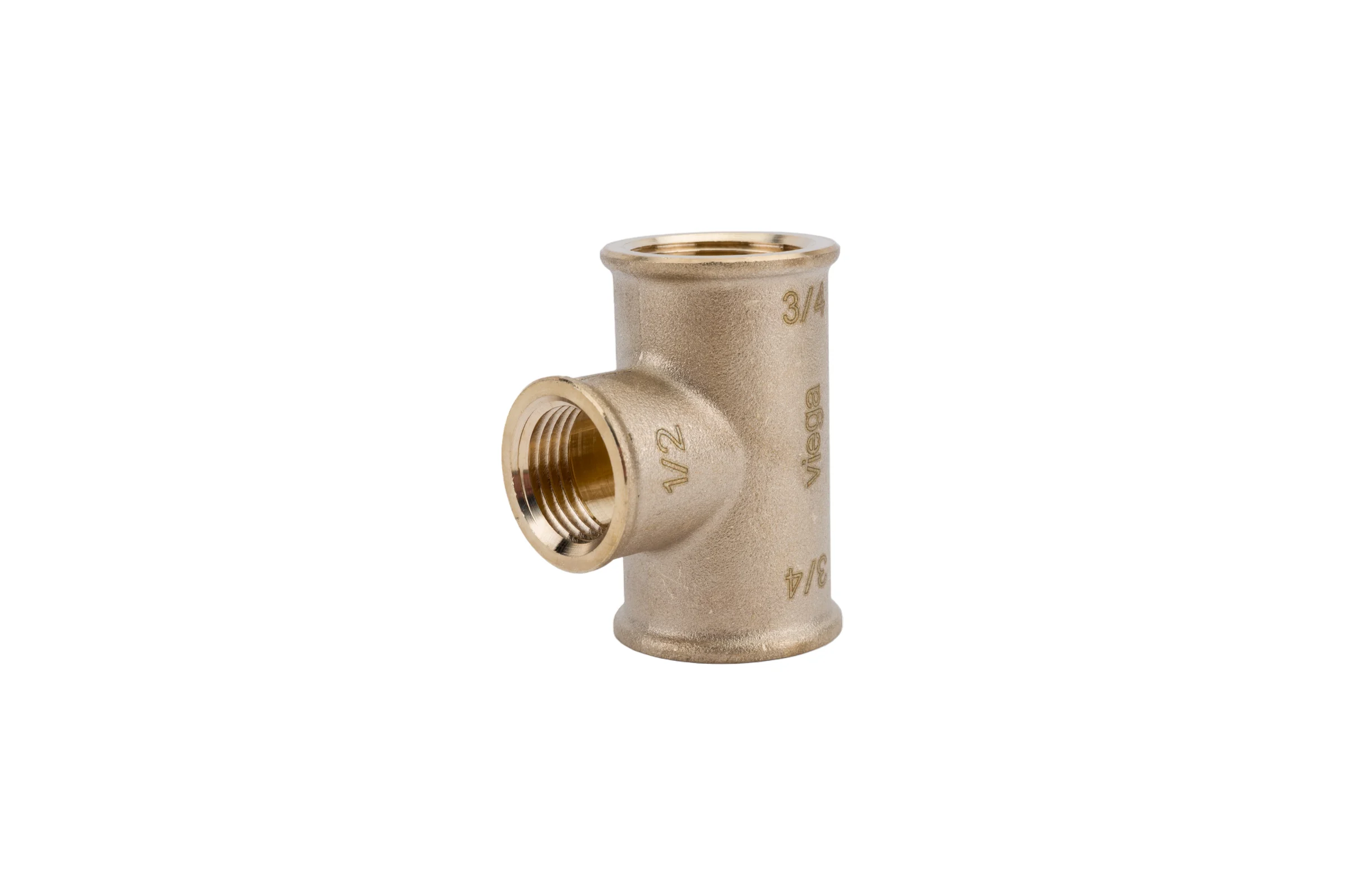Тройник Viega ВВВ, 3/4", 1/2", 3/4", бронза RX, переходной 264468