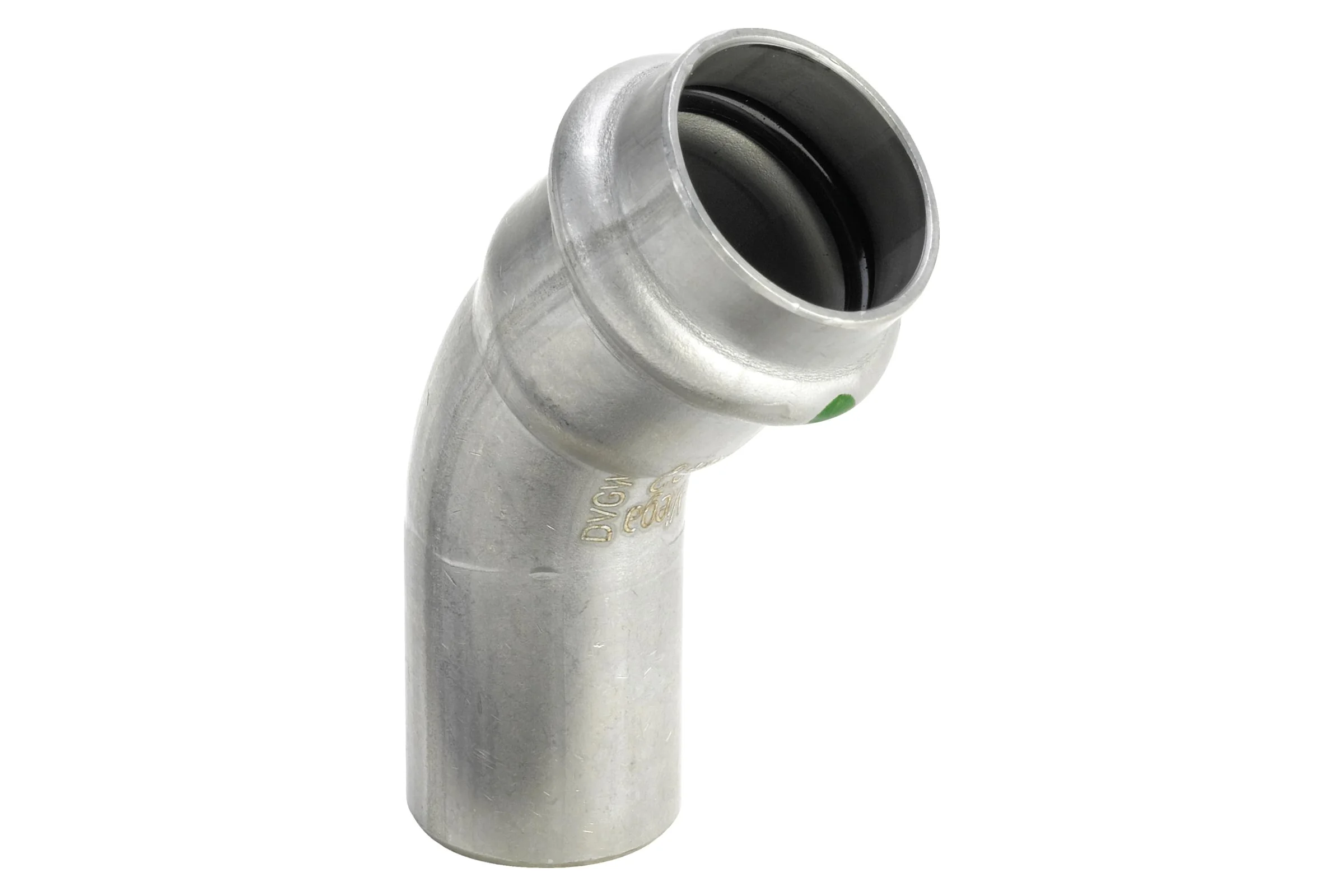 Угол Viega НВ 45 Sanpress Inox, с SC-Contur, нержавеющая сталь, 18 мм 435394