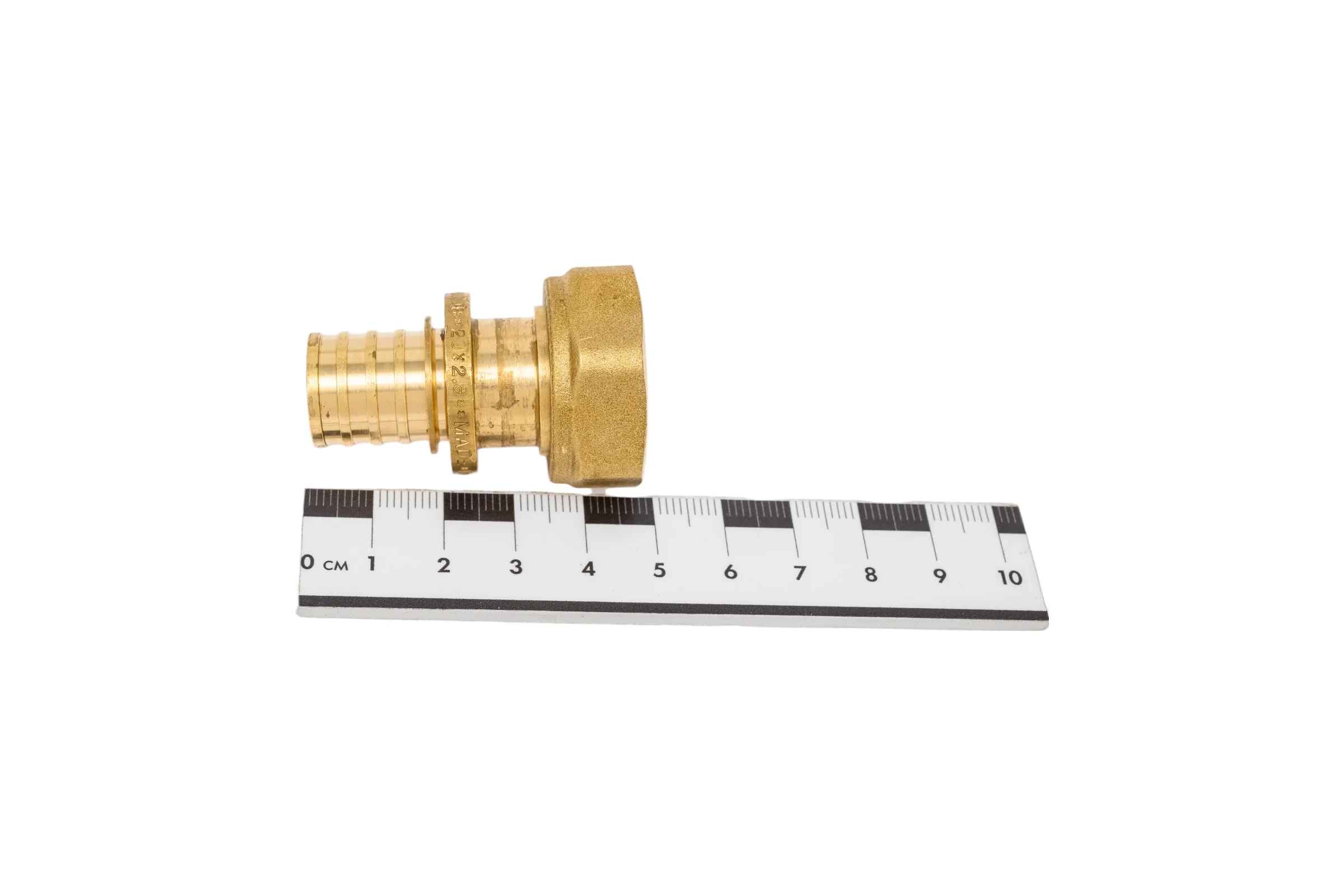 Переход с накидной гайкой на плоское уплотнение Hoobs 20x2.8-G3/4", 10 шт HB-PEXNG-202834