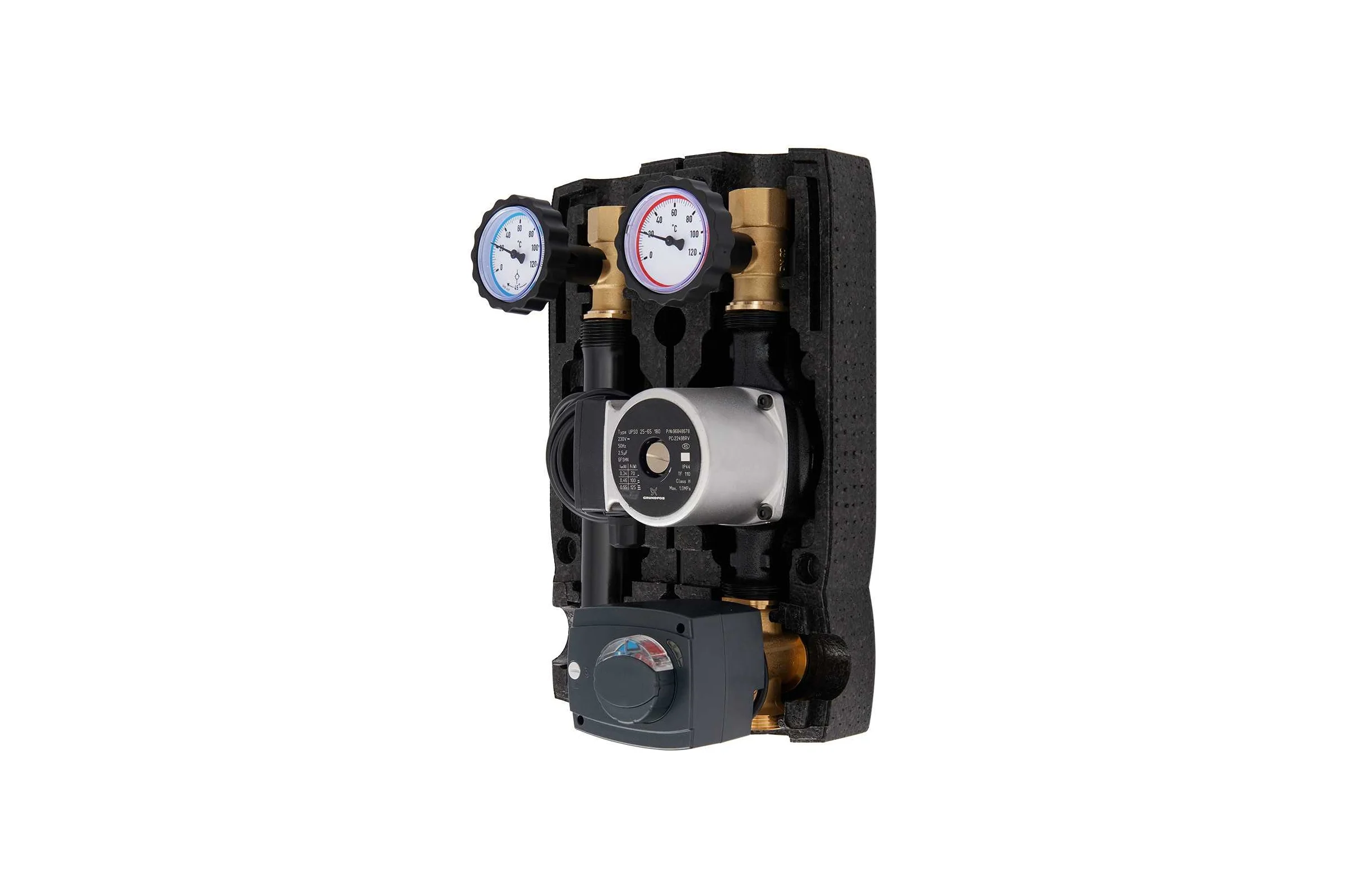 Насосная группа Hoobs DN25 1"вр х 1 1/2"нр, с 3-х ход. клапаном, с насосом UPSO25-65, с сервоприводом HB-21355N-M33-G6M21