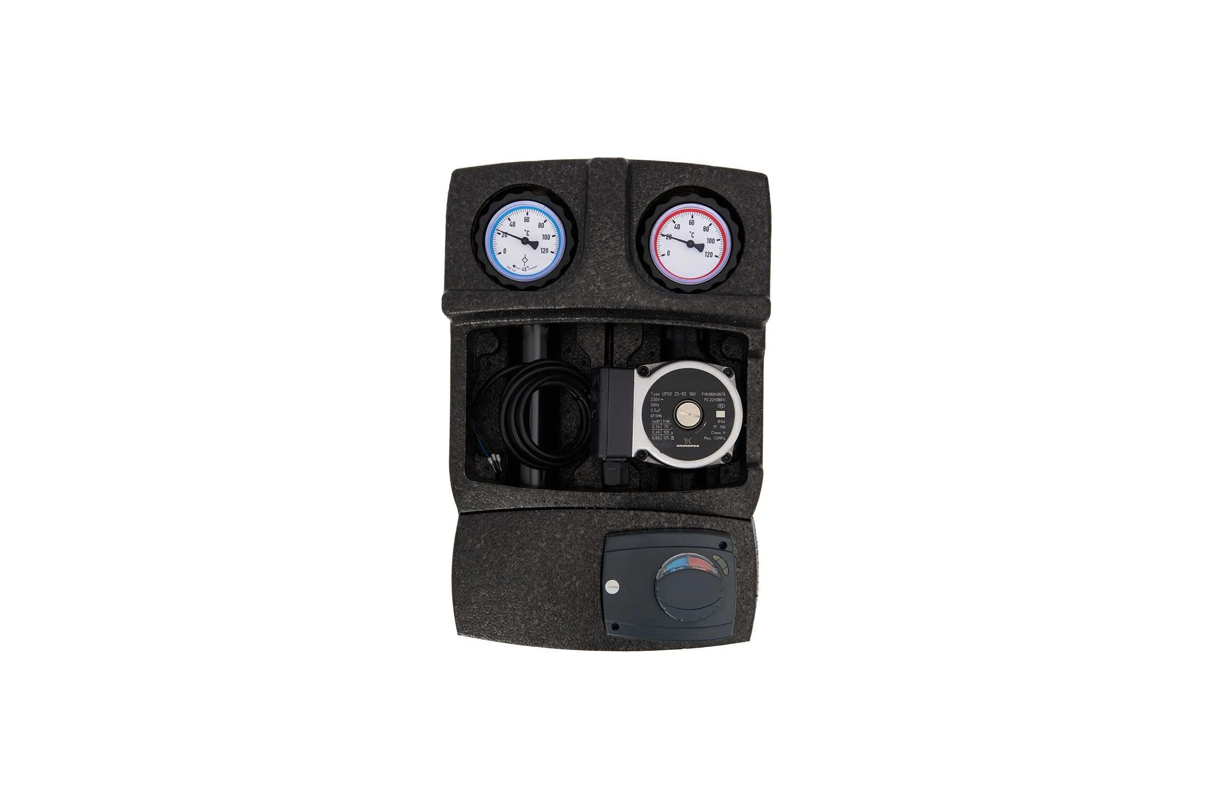 Насосная группа Hoobs DN25 1"вр х 1 1/2"нр, с 3-х ход. клапаном, с насосом UPSO25-65, с сервоприводом HB-21355N-M33-G6M21