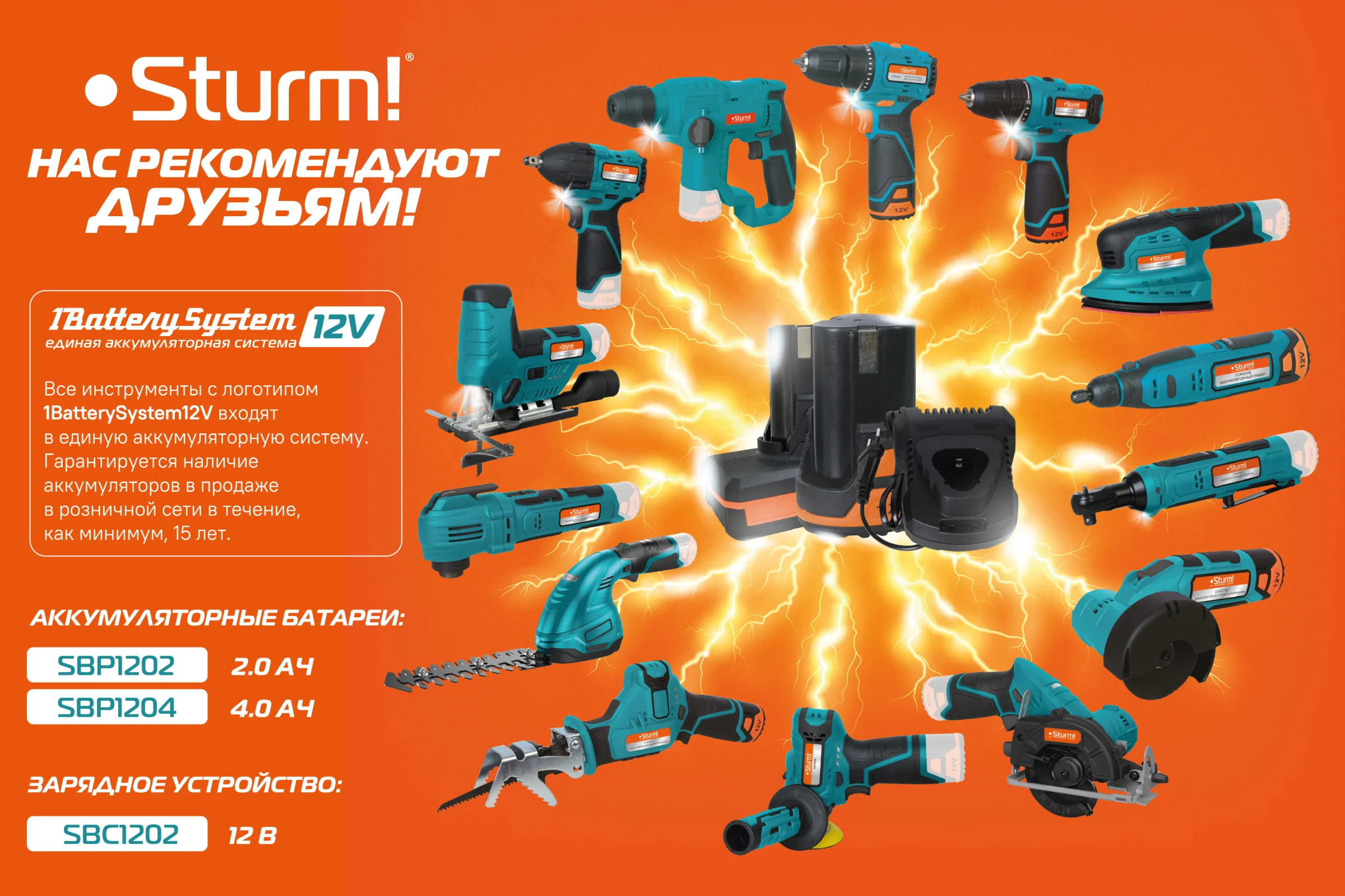 Аккумуляторная полировальная машина Sturm 1BatterySystem12V CCP1275