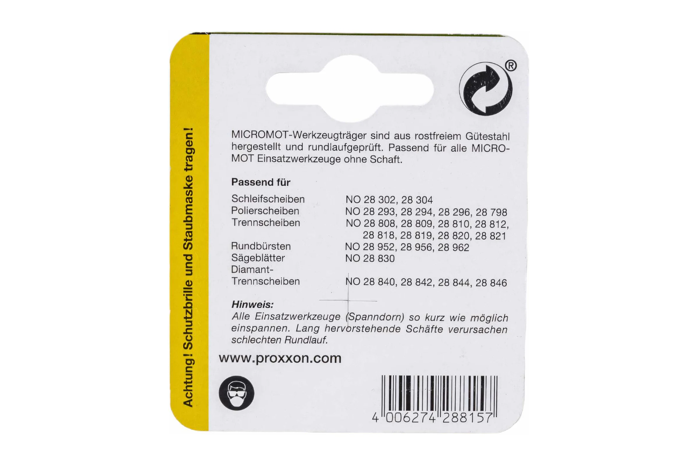 Дискодержатели (5 шт; 2.35х44 мм) Proxxon PR- 28815