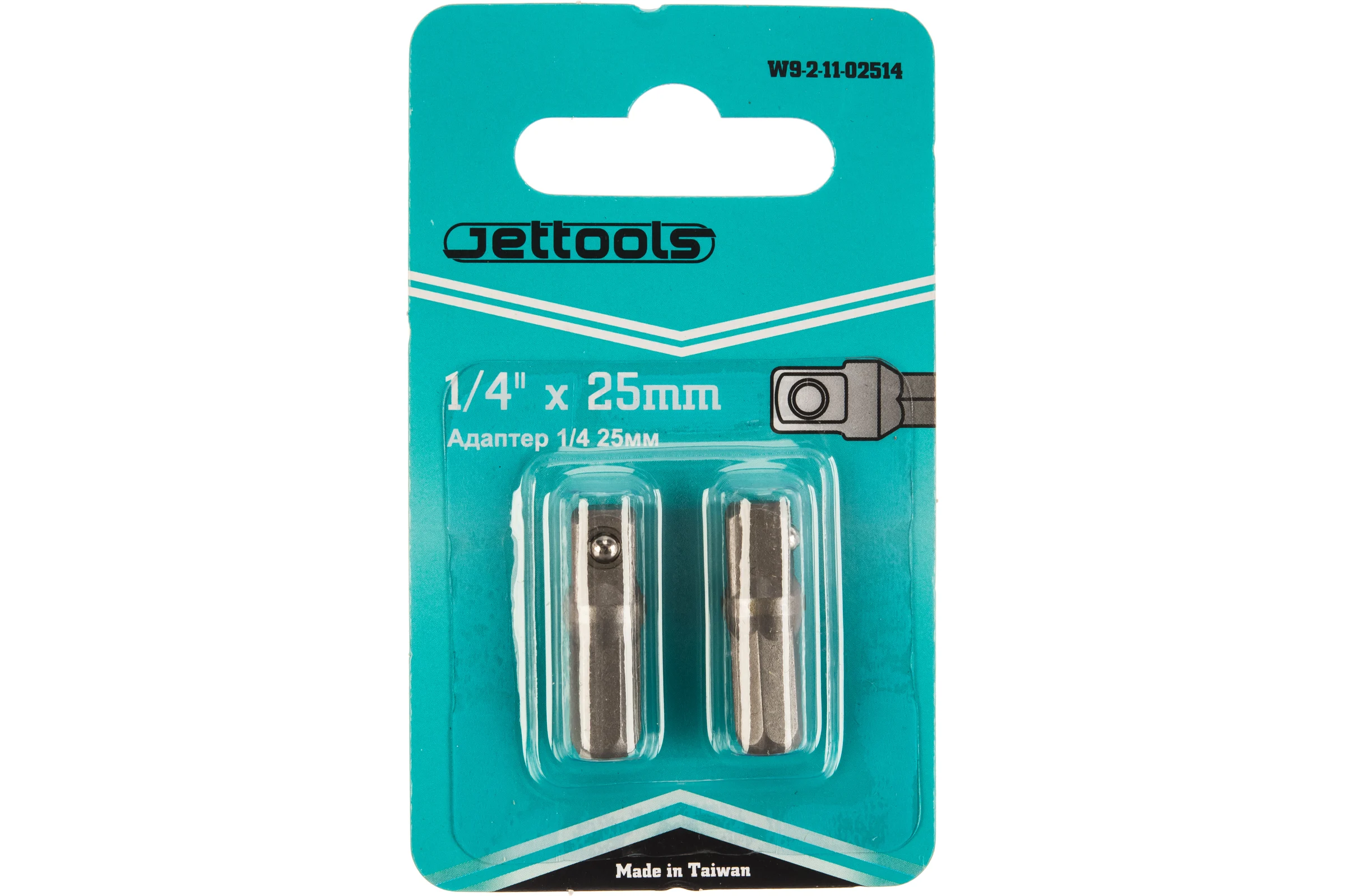 Адаптер-переходник (2 шт; 1/4х25 мм) Jettools W9-2-11-02514