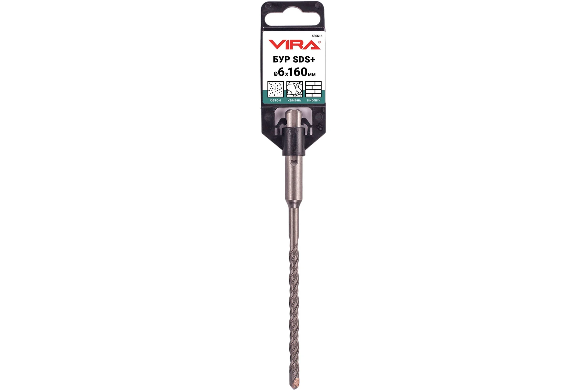 Бур по бетону для перфоратор 6x160 мм, SDS-plus VIRA 580616