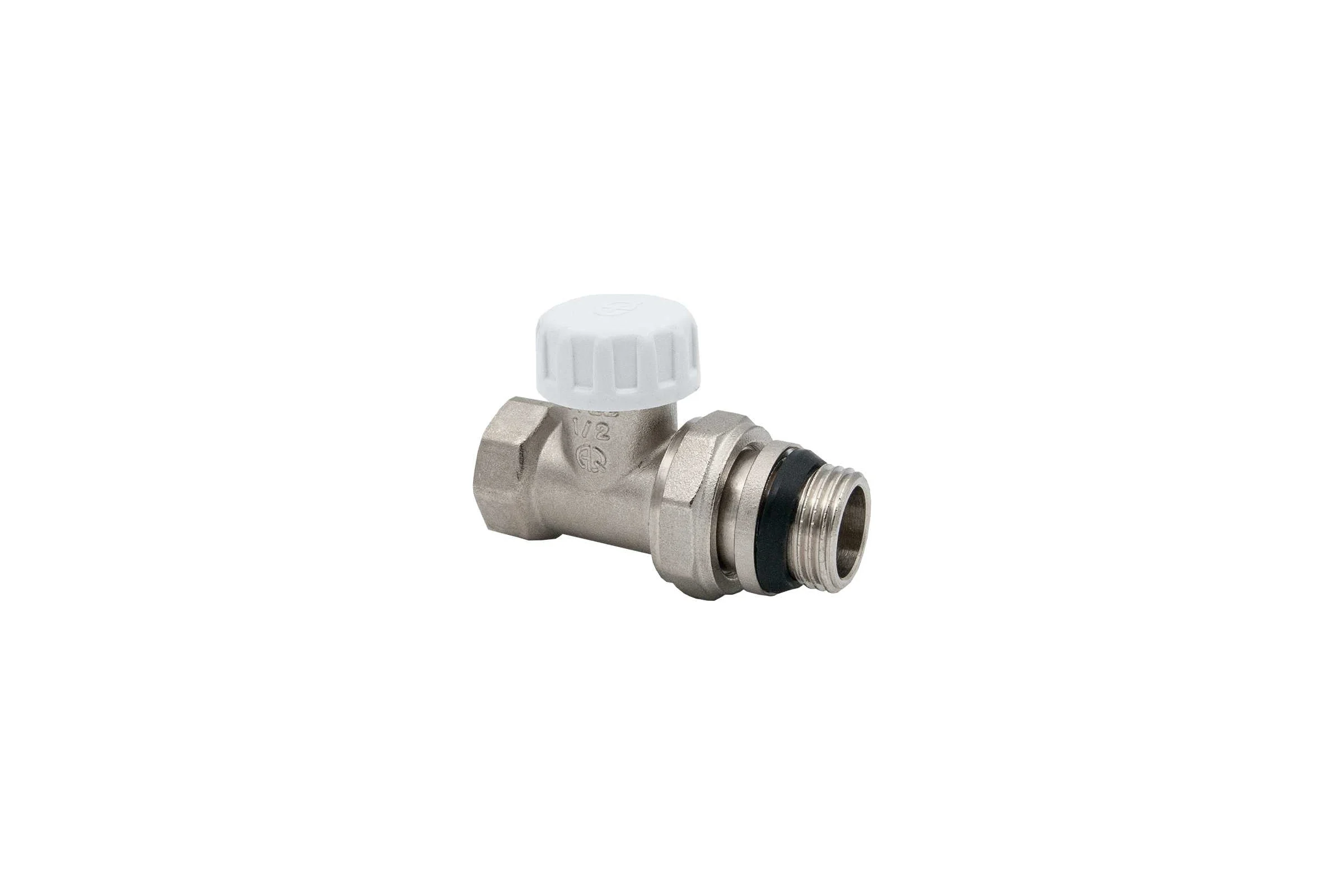 Настроечный клапан AQUALINK  для радиатора с уплотнением прямой вн-нар 3/4" 02678