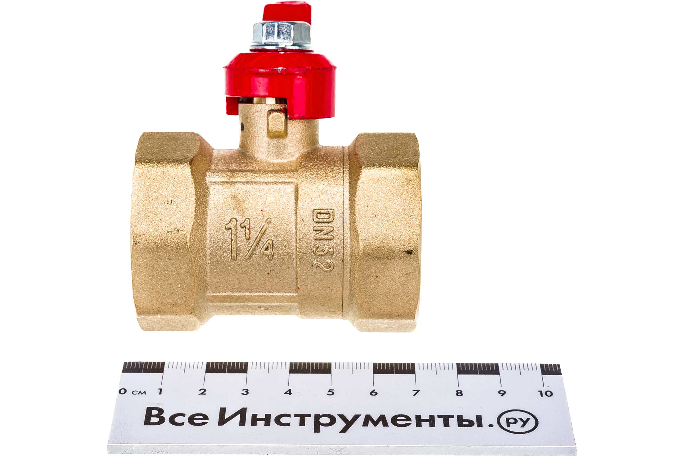 Кран шаровой ГАЛЛОП ПРАКТИК 120 Ду32 Ру16 м/м, латунь, рычаг 103275 107-6095