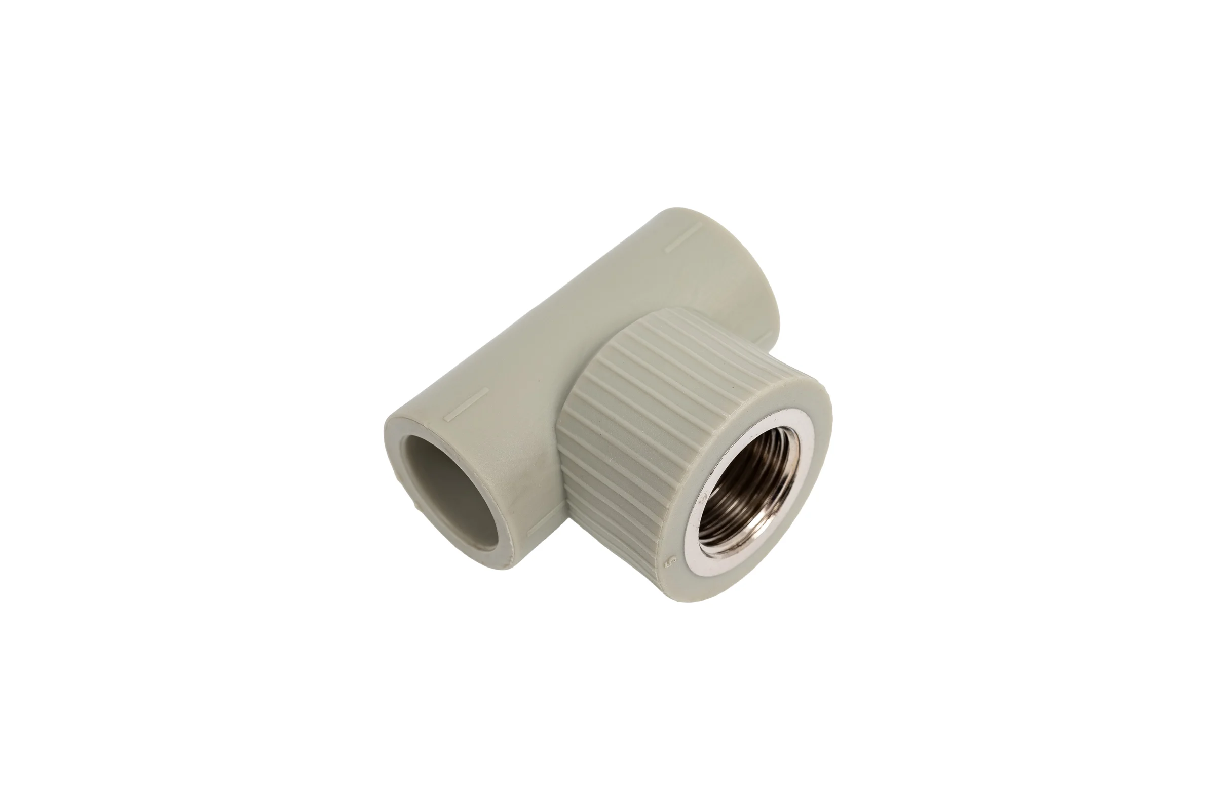 Комбинированный тройник TEBO PPR 20x1/2" ВР серый 031040302