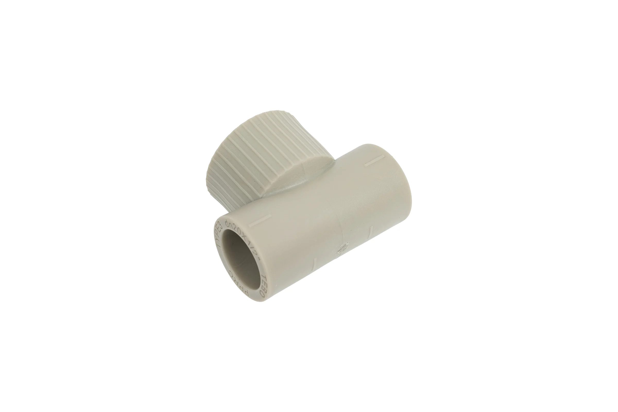Комбинированный тройник TEBO PPR 20x1/2" ВР серый 031040302