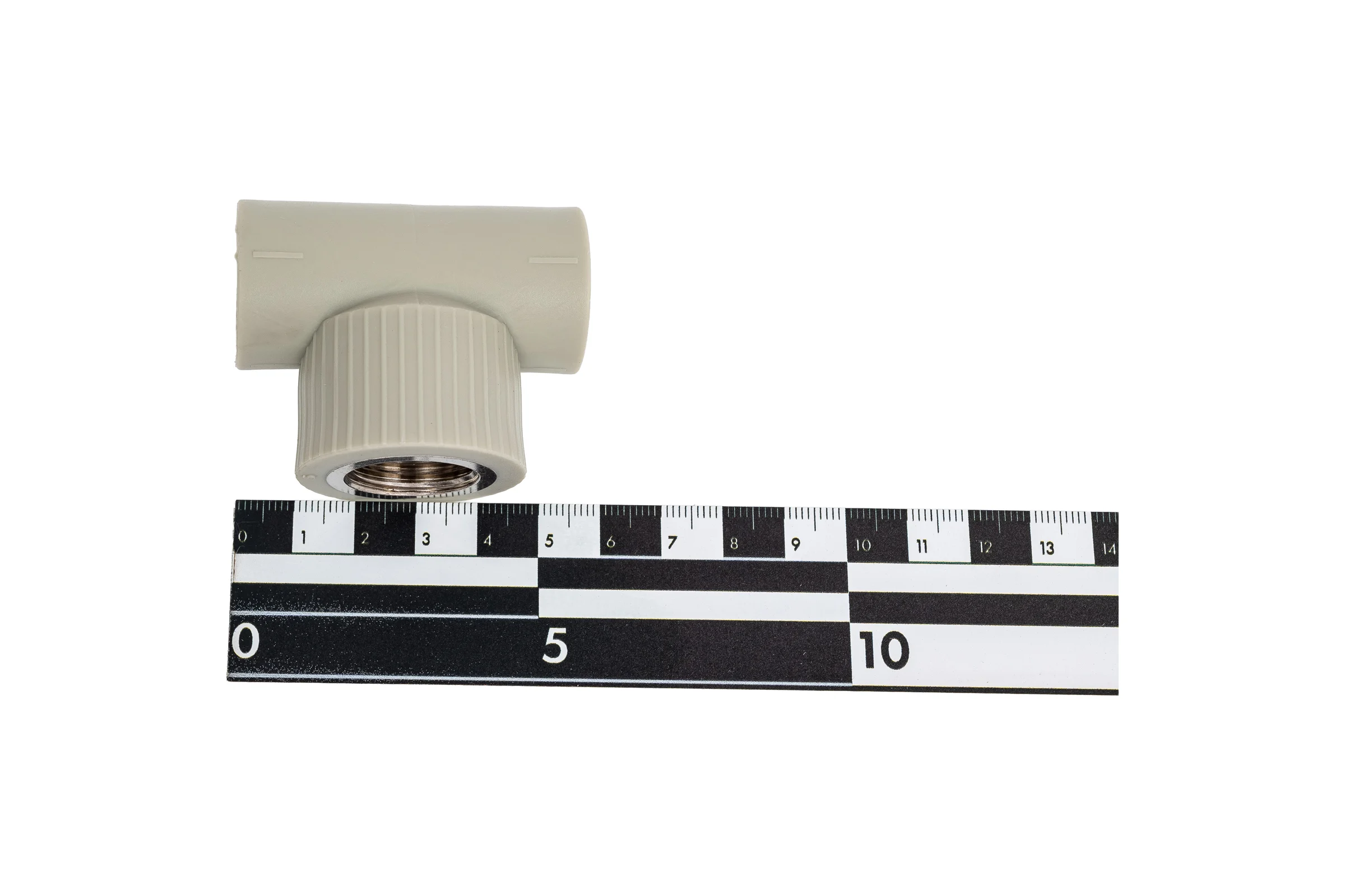 Комбинированный тройник TEBO PPR 20x1/2" ВР серый 031040302