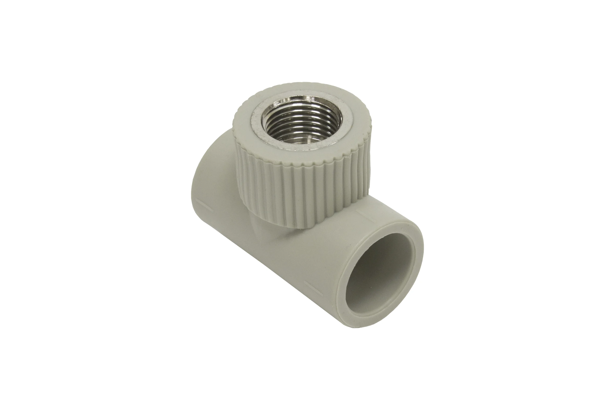 Комбинированный тройник TEBO PPR 25x3/4" ВР серый 031040306