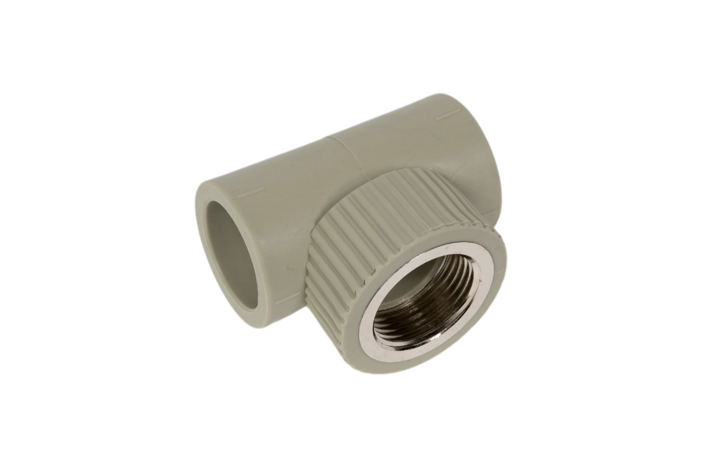 Комбинированный тройник TEBO PPR 32x1" ВР серый 031040310
