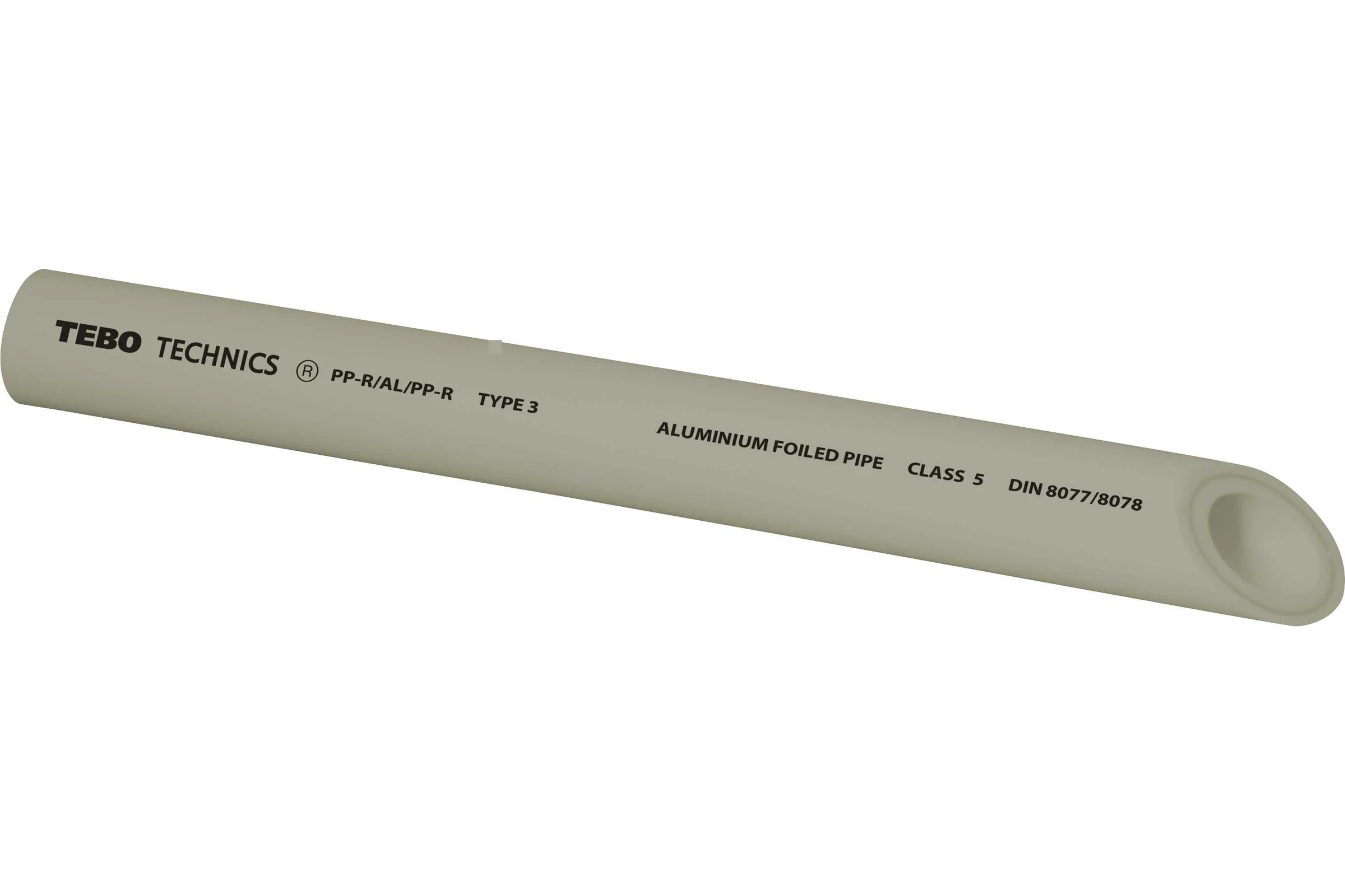 Труба TEBO PPR 63x10,5мм SDR6 армированная алюминием 4м серый 031010707