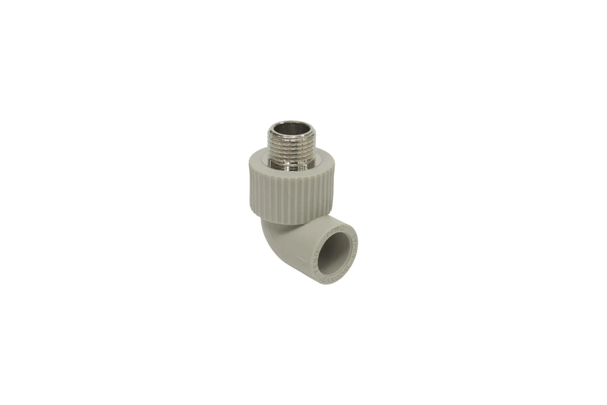 Угольник комбинированный TEBO PPR 20x3/4 НР серый 031030604