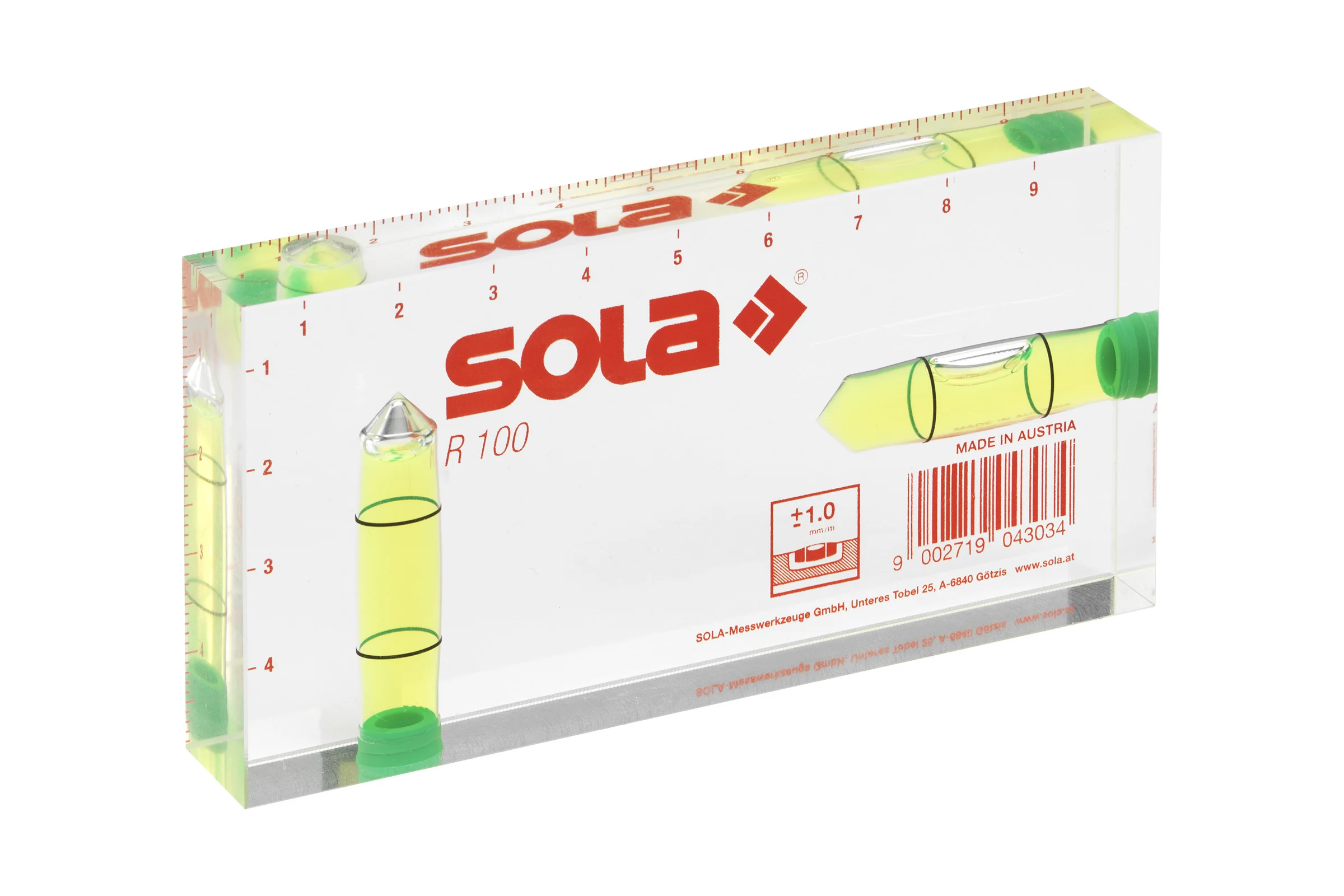 Уровень пластиковый SOLA R100 01622101