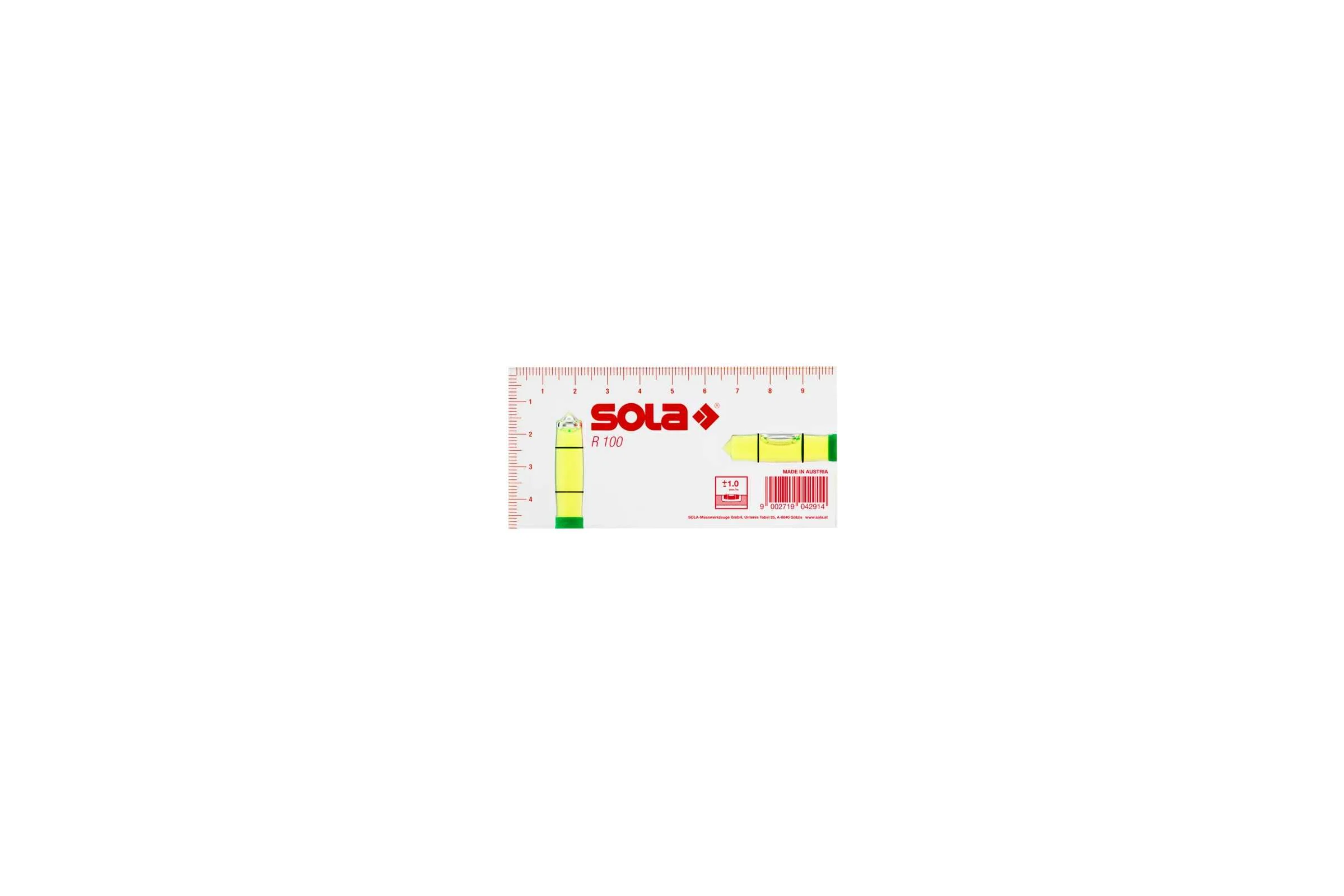 Уровень пластиковый SOLA R100 01622101
