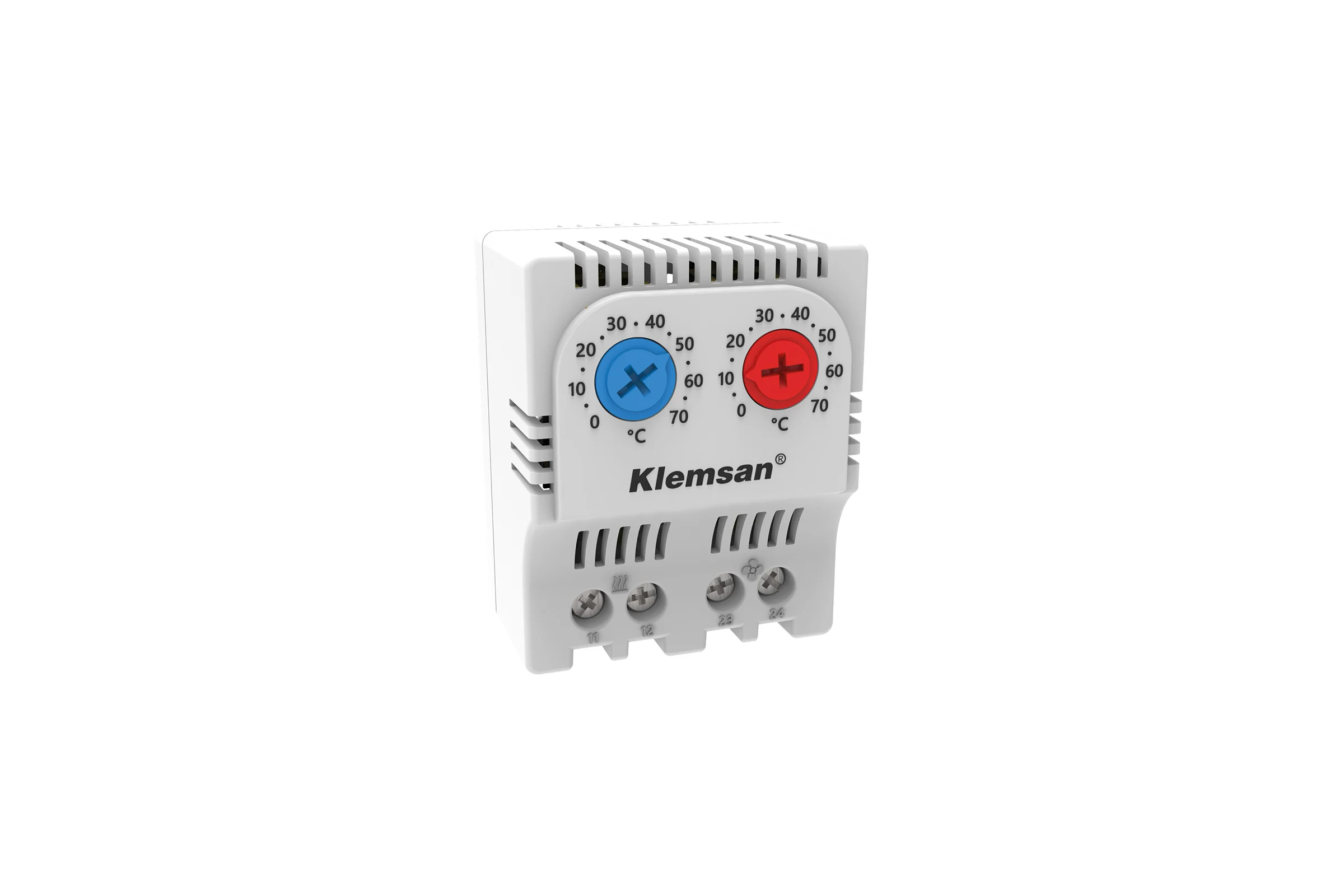 Термостат сдвоеный KLM TM 12 Thermostat Heat-Cool регулирование нагревания, охлаждения вентиляции NO NC Klemsan 0.0.0.6.80003