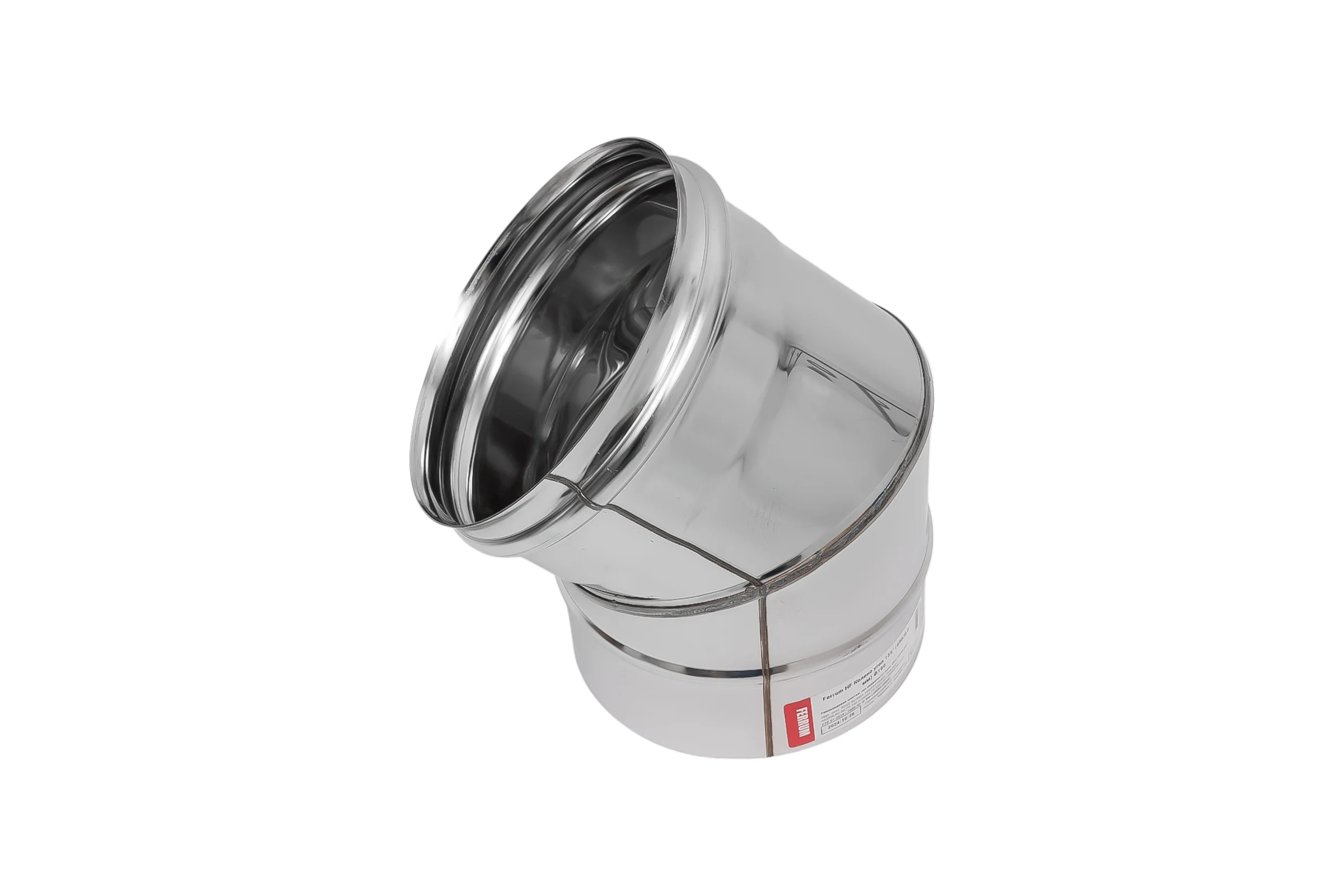 Колено Ferrum 0.8 мм, 45 гр, 135 гр, ф 160 мм f2322