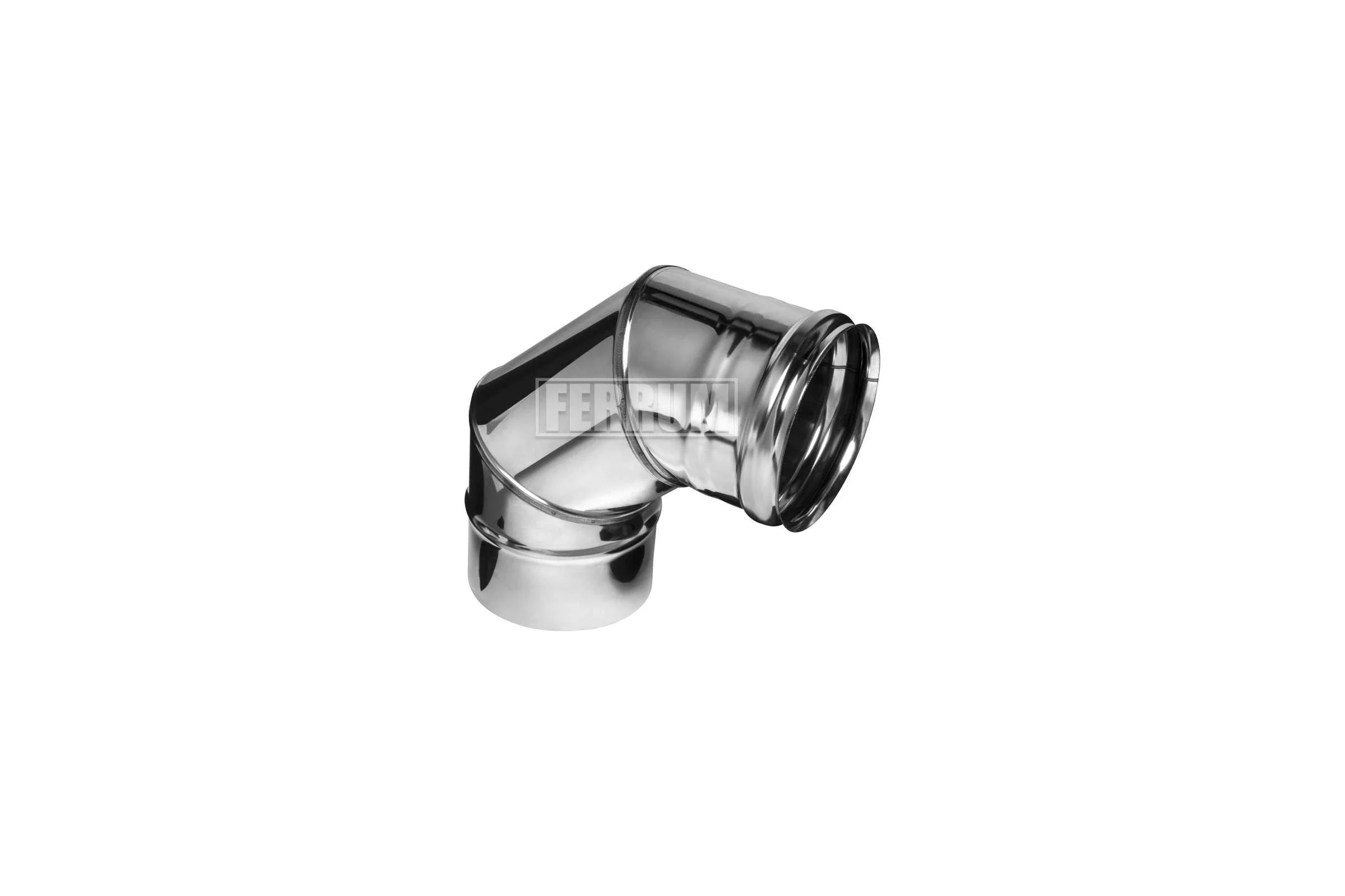 Колено Ferrum 0.8 мм, 90 гр, ф 115 мм f2418