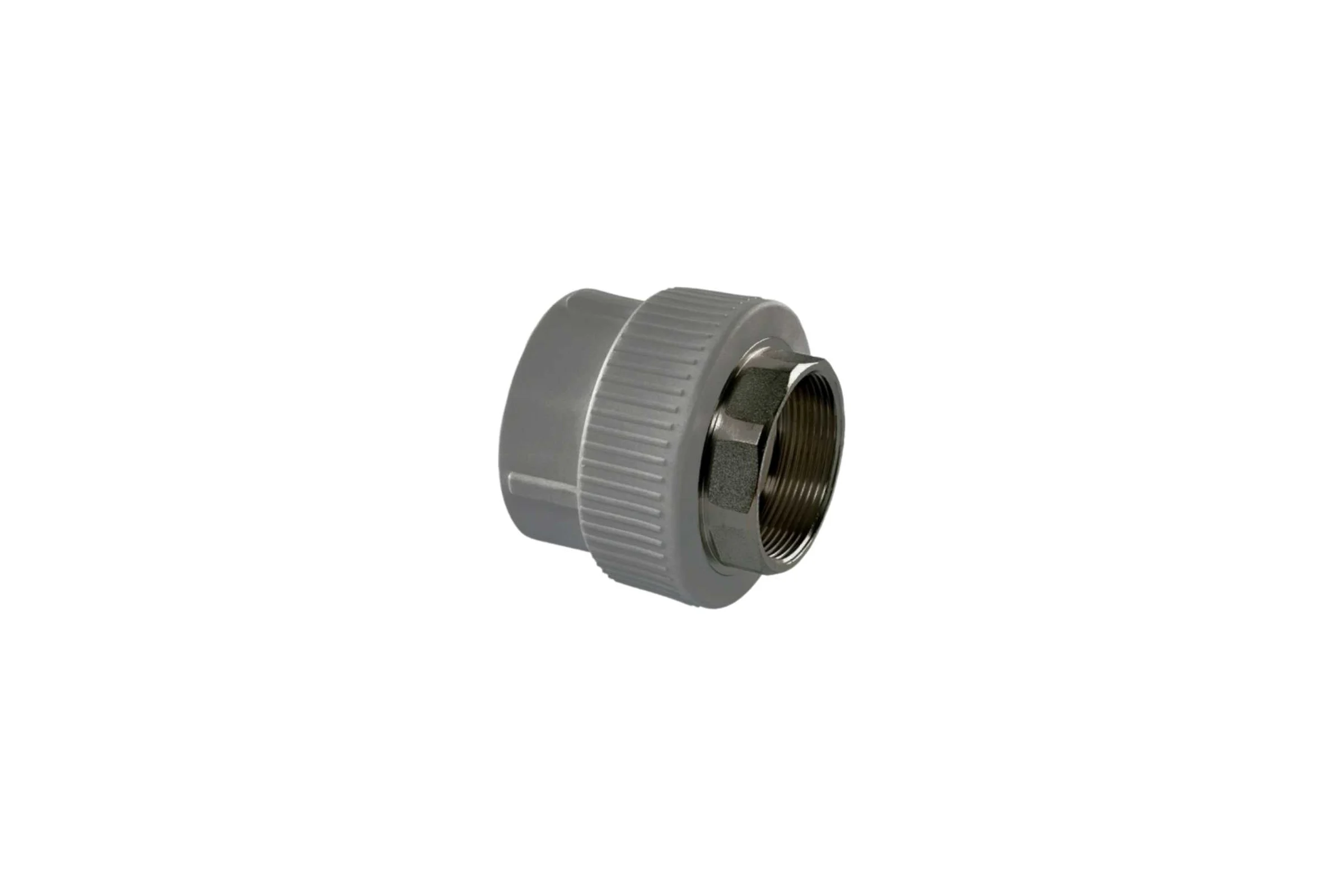 Муфта комбинированная TEBO PPR, 50x1 1/2 ВР под ключ, серый 031020511