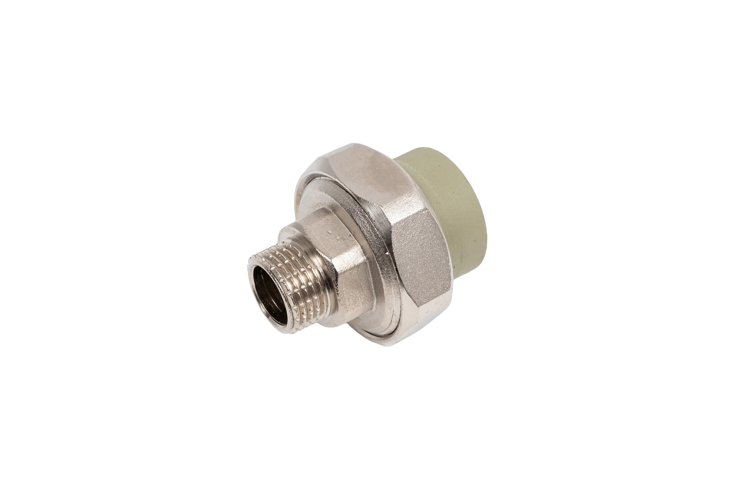 Муфта комбинированная разъемная TEBO PPR, 25x1/2 НР, серый 016020917