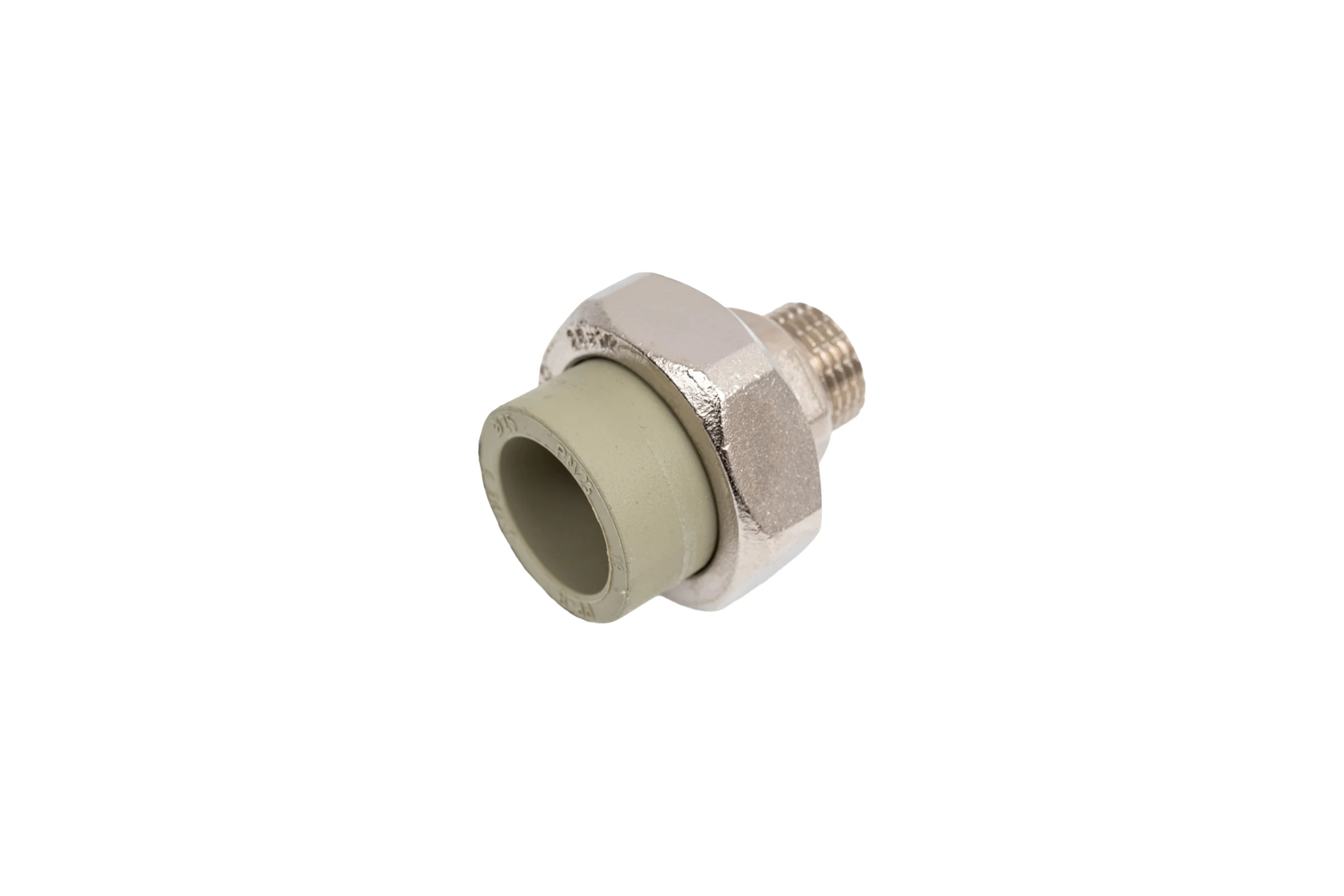 Муфта комбинированная разъемная TEBO PPR, 25x1/2 НР, серый 016020917