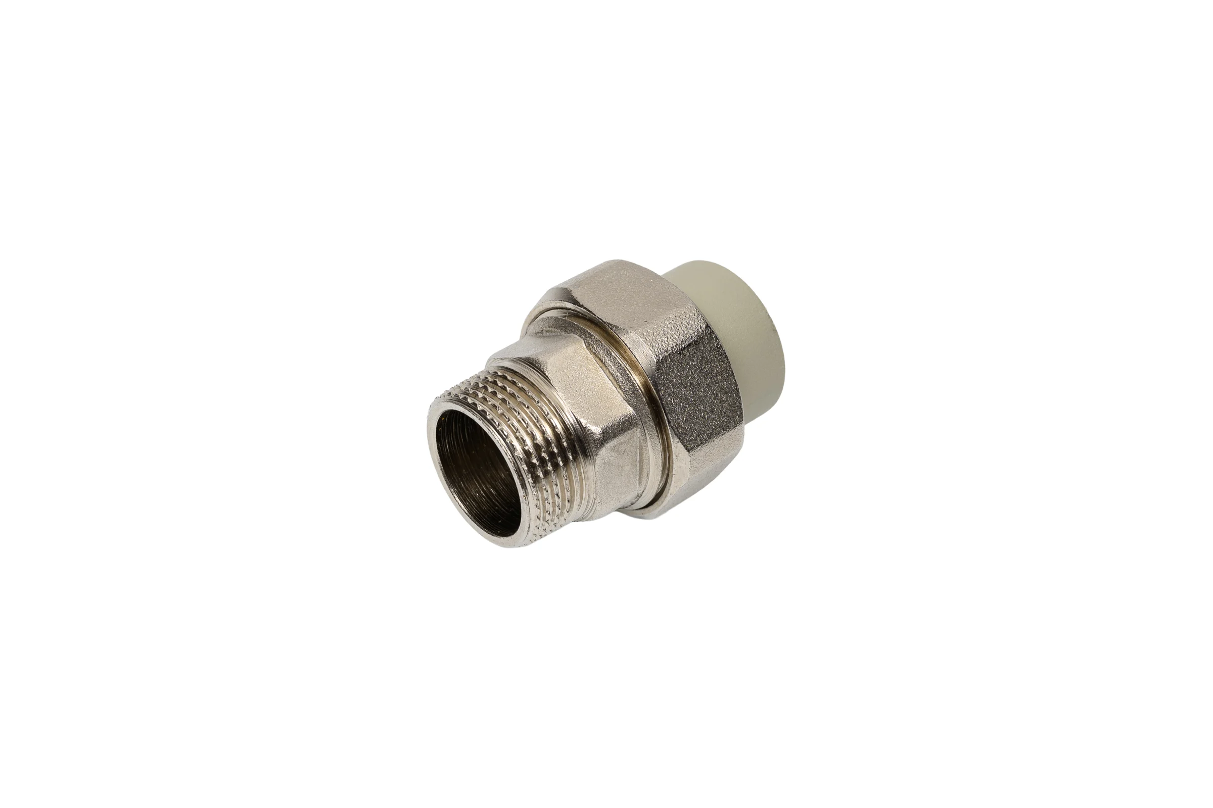 Муфта комбинированная разъемная TEBO PPR, 20x3/4 НР, серый 016020903