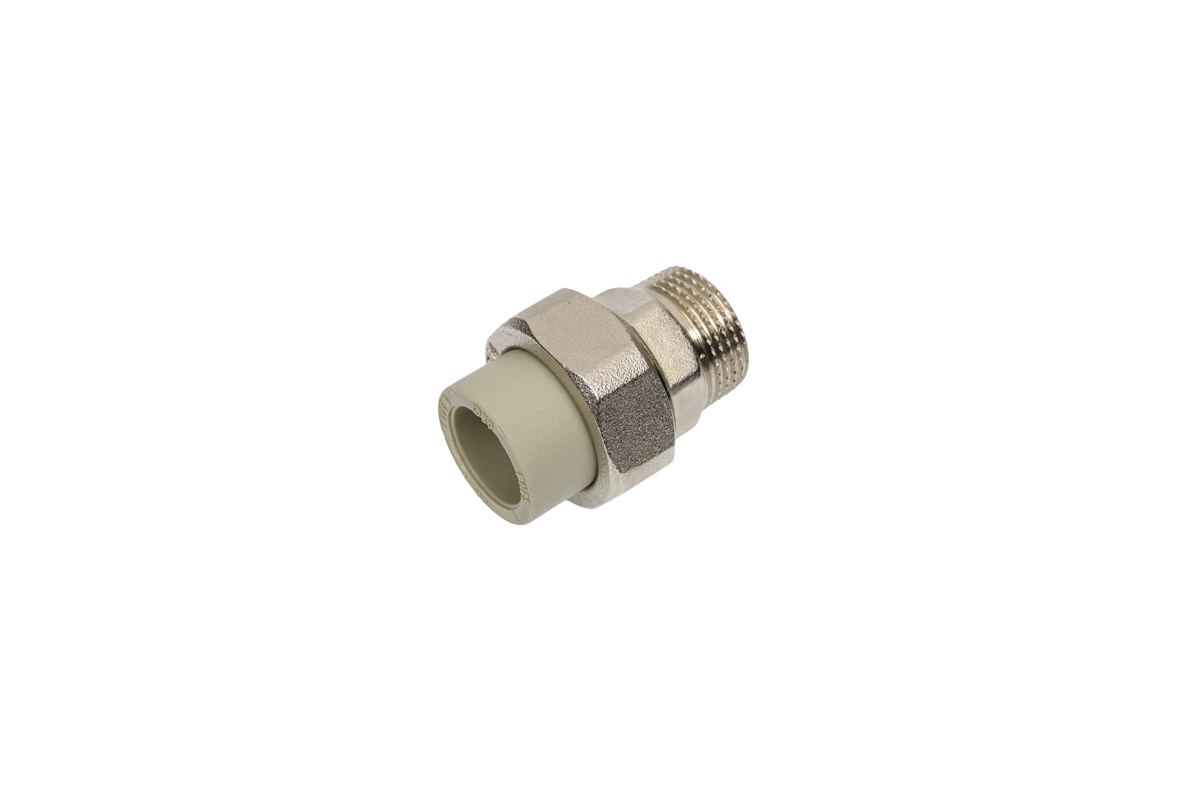 Муфта комбинированная разъемная TEBO PPR, 20x3/4 НР, серый 016020903