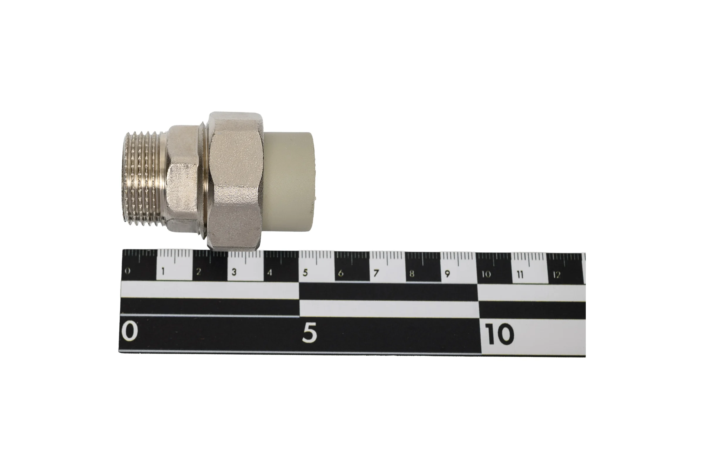 Муфта комбинированная разъемная TEBO PPR, 20x3/4 НР, серый 016020903