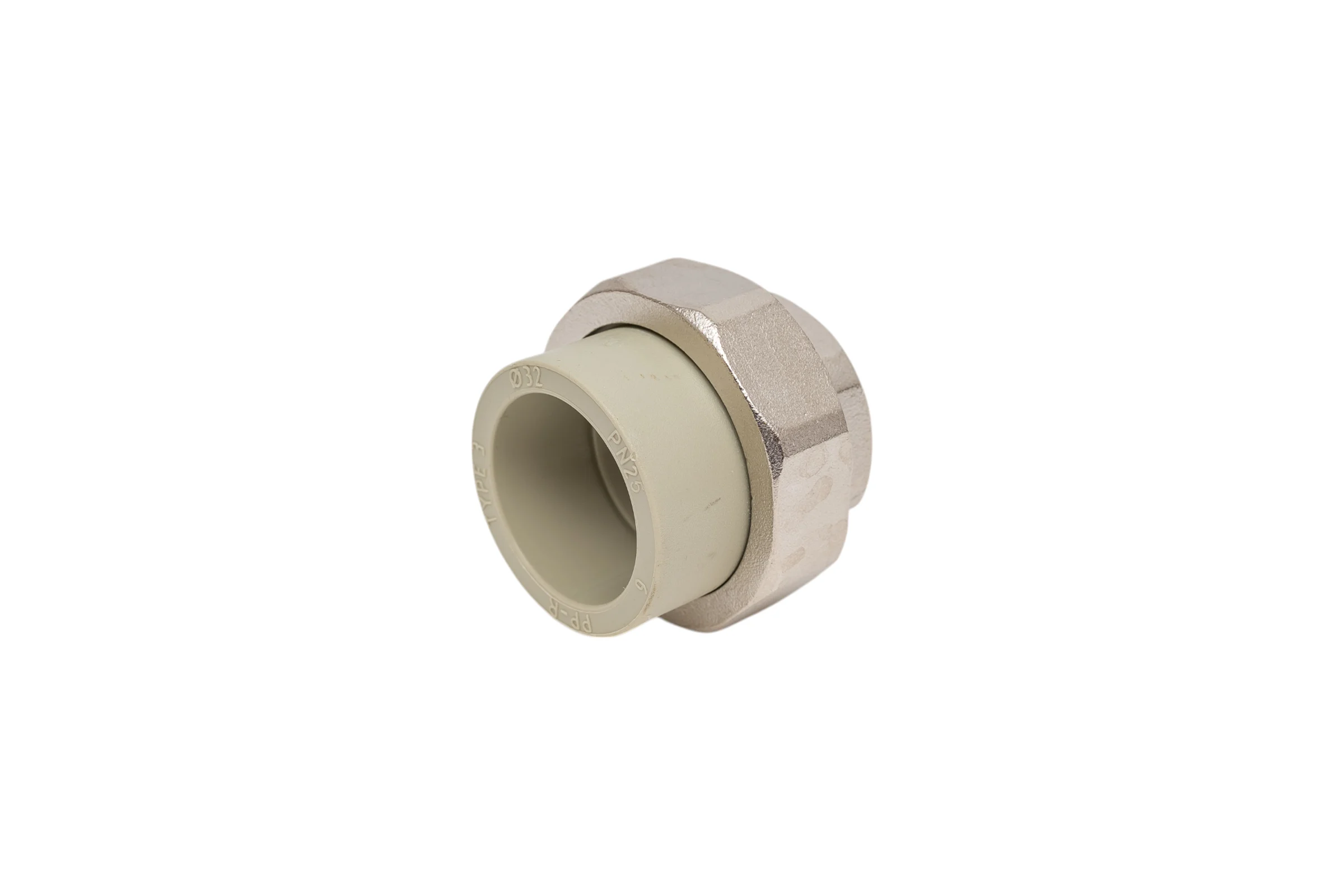 Муфта комбинированная разъемная TEBO PPR, O-ring, 32x1 ВР, серый 016022008